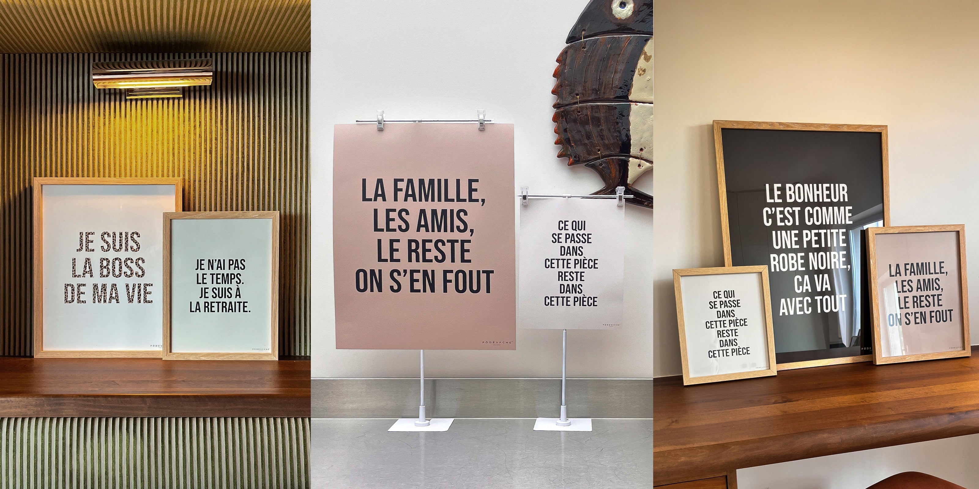 Affiches message avec ou sans cadre