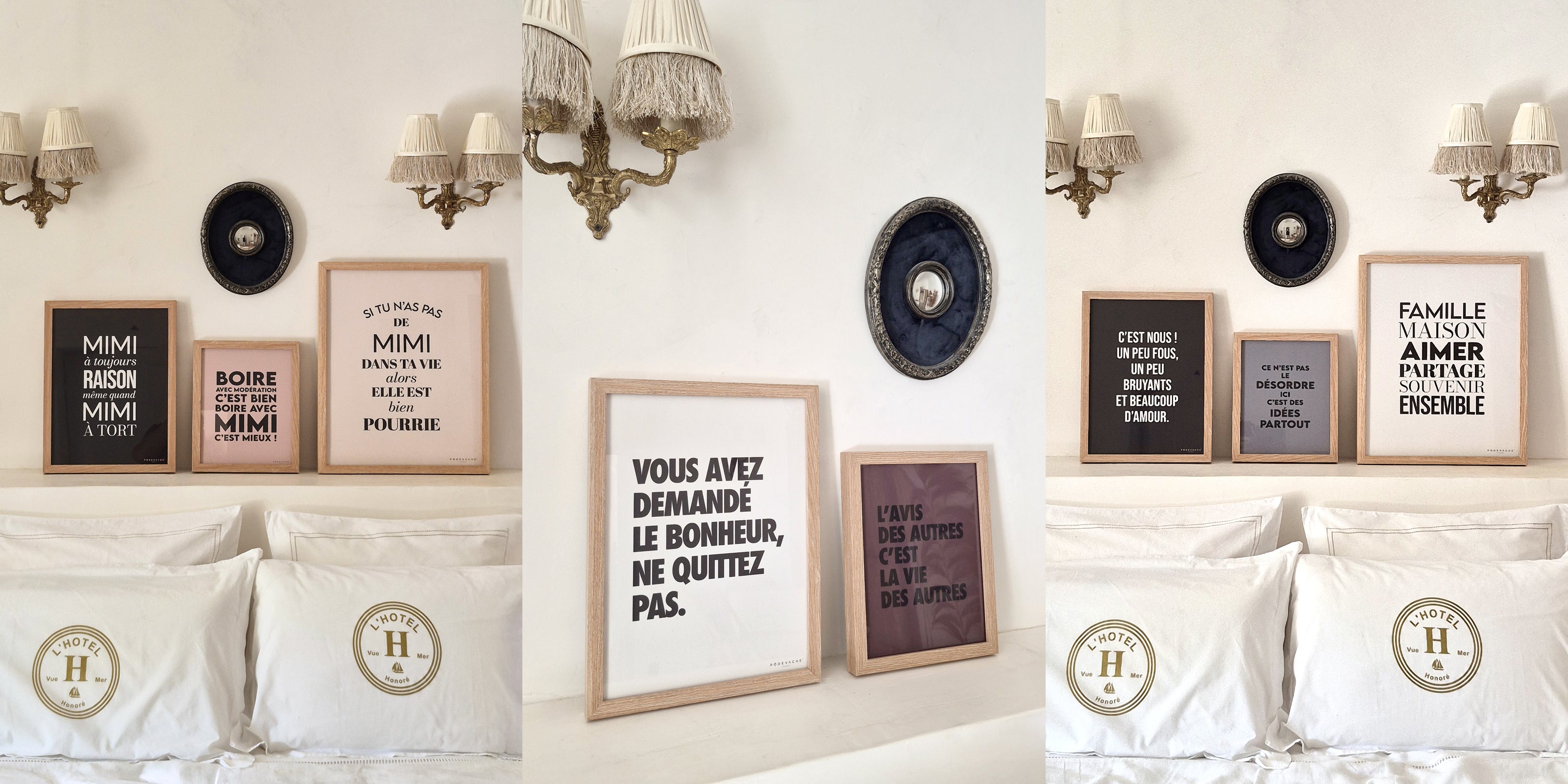 Affiches message avec ou sans cadre