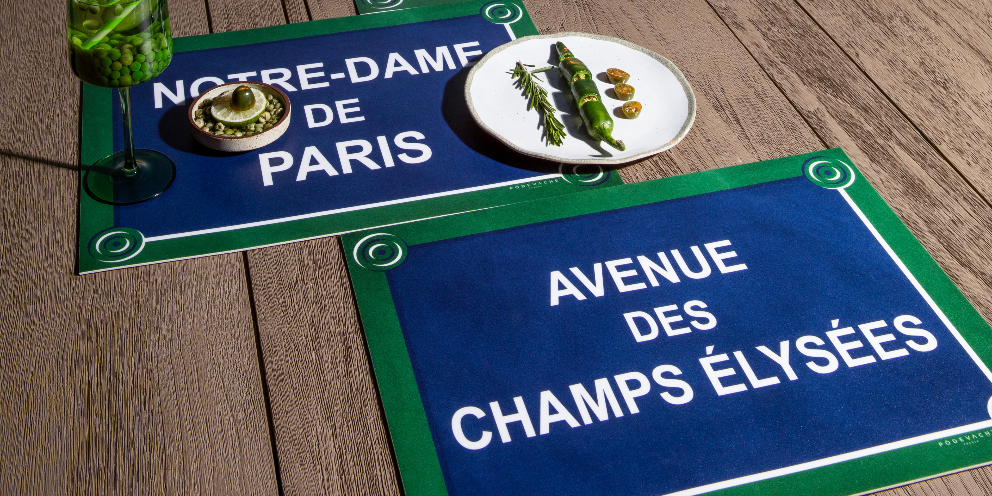 Sets de table vinyle Thème Paris Mon Amour