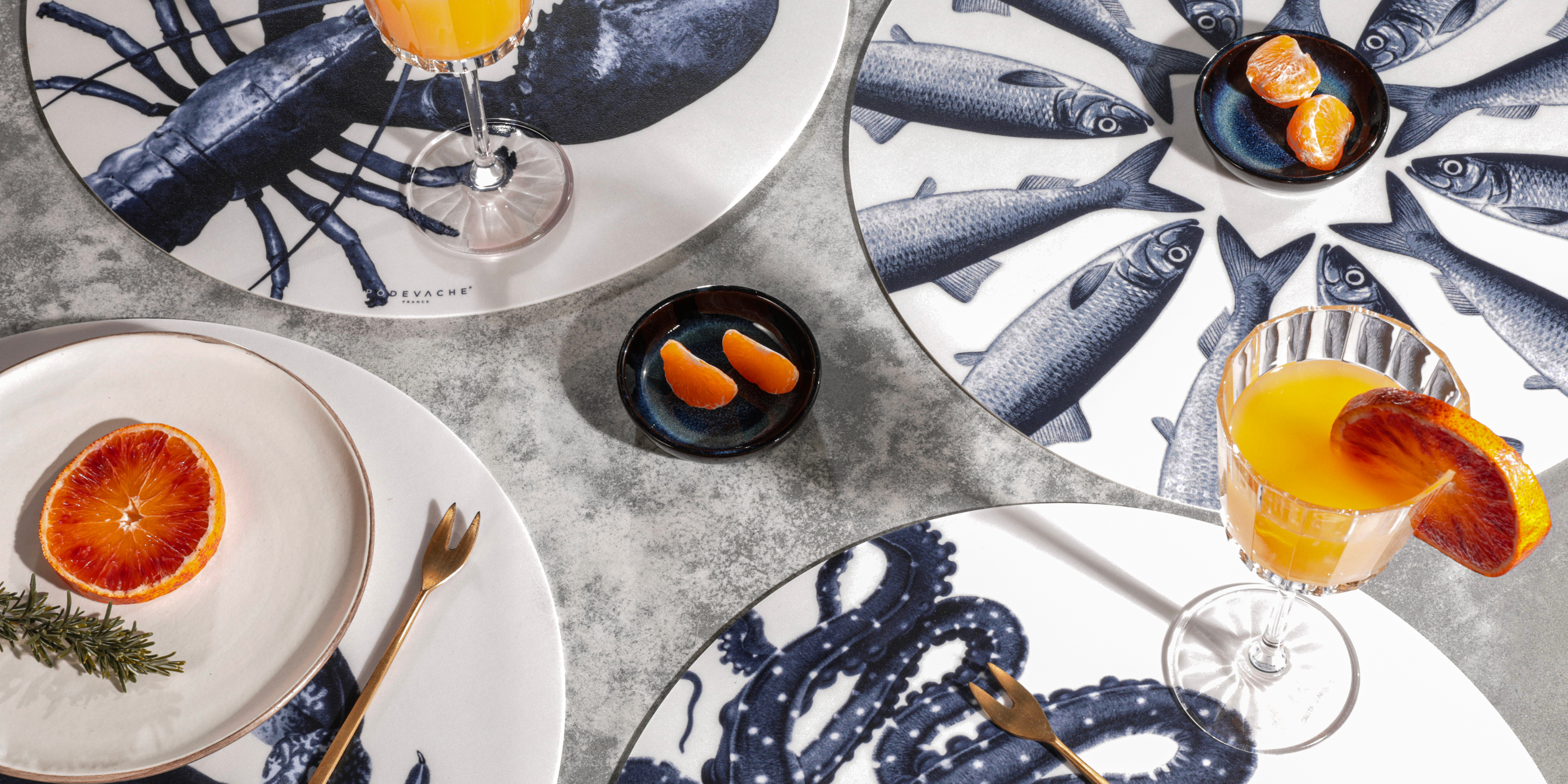 Sets de table vinyle Thème Poissons & Crustacés