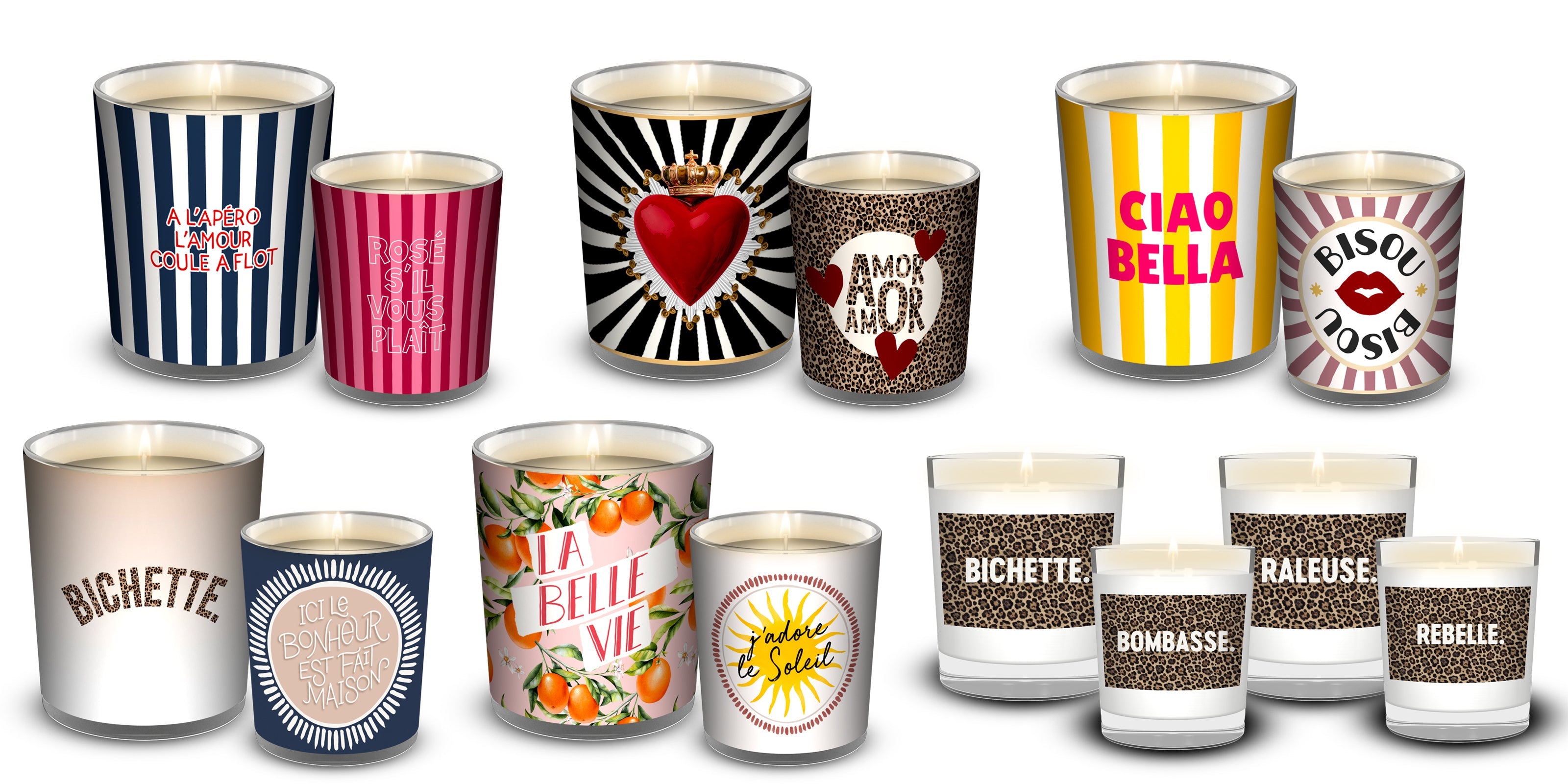 Petites bougies parfumées design