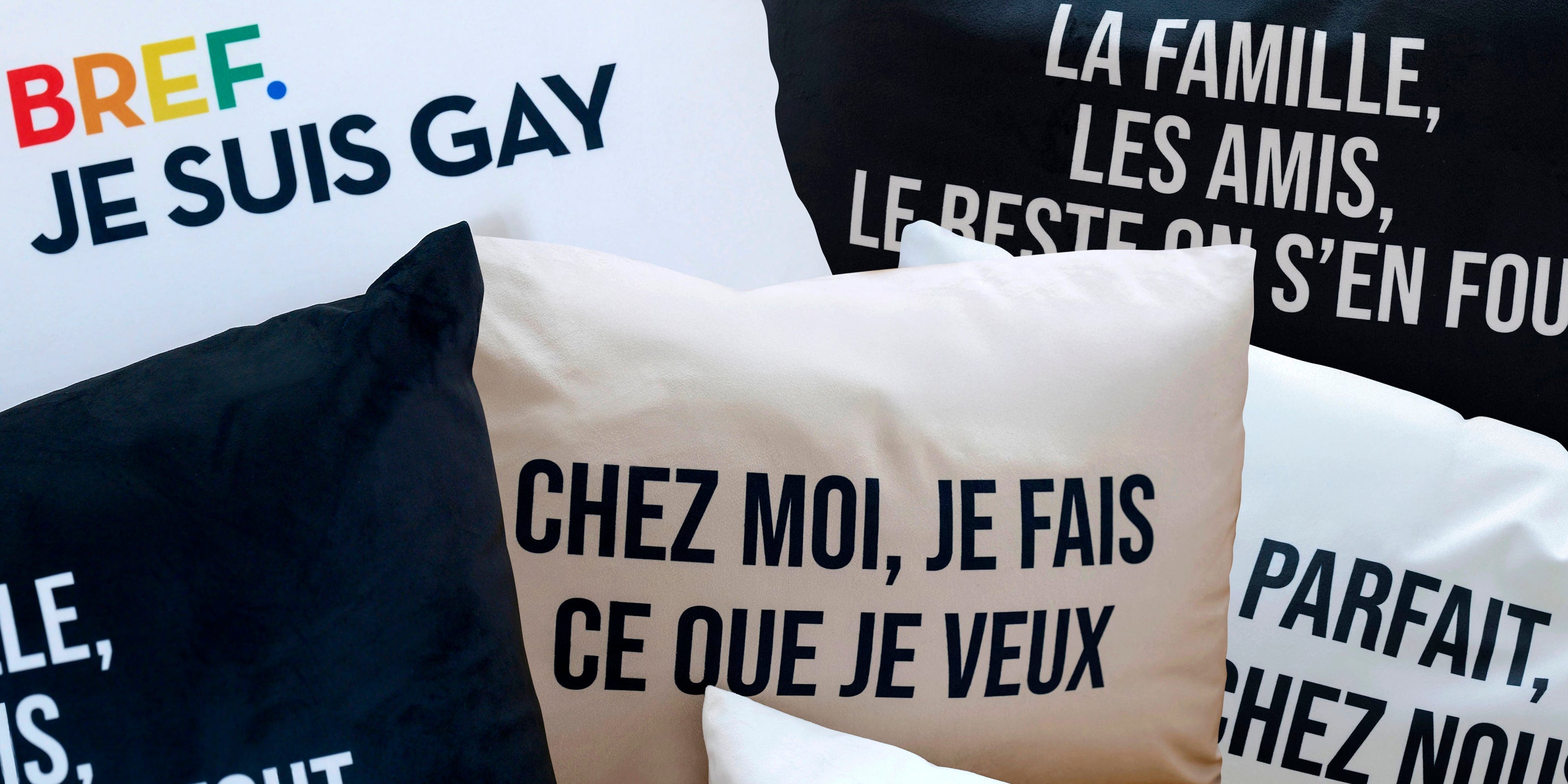 Coussins velours à message