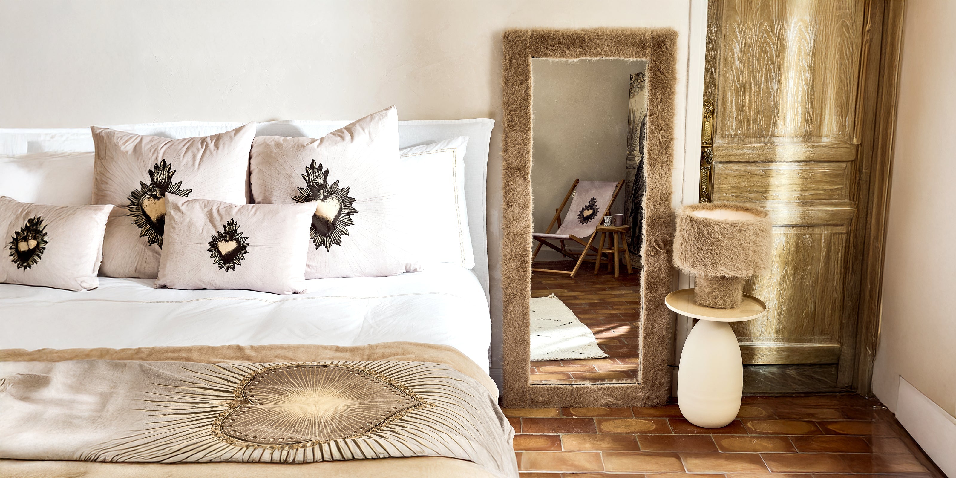 Miroirs fausse fourrure