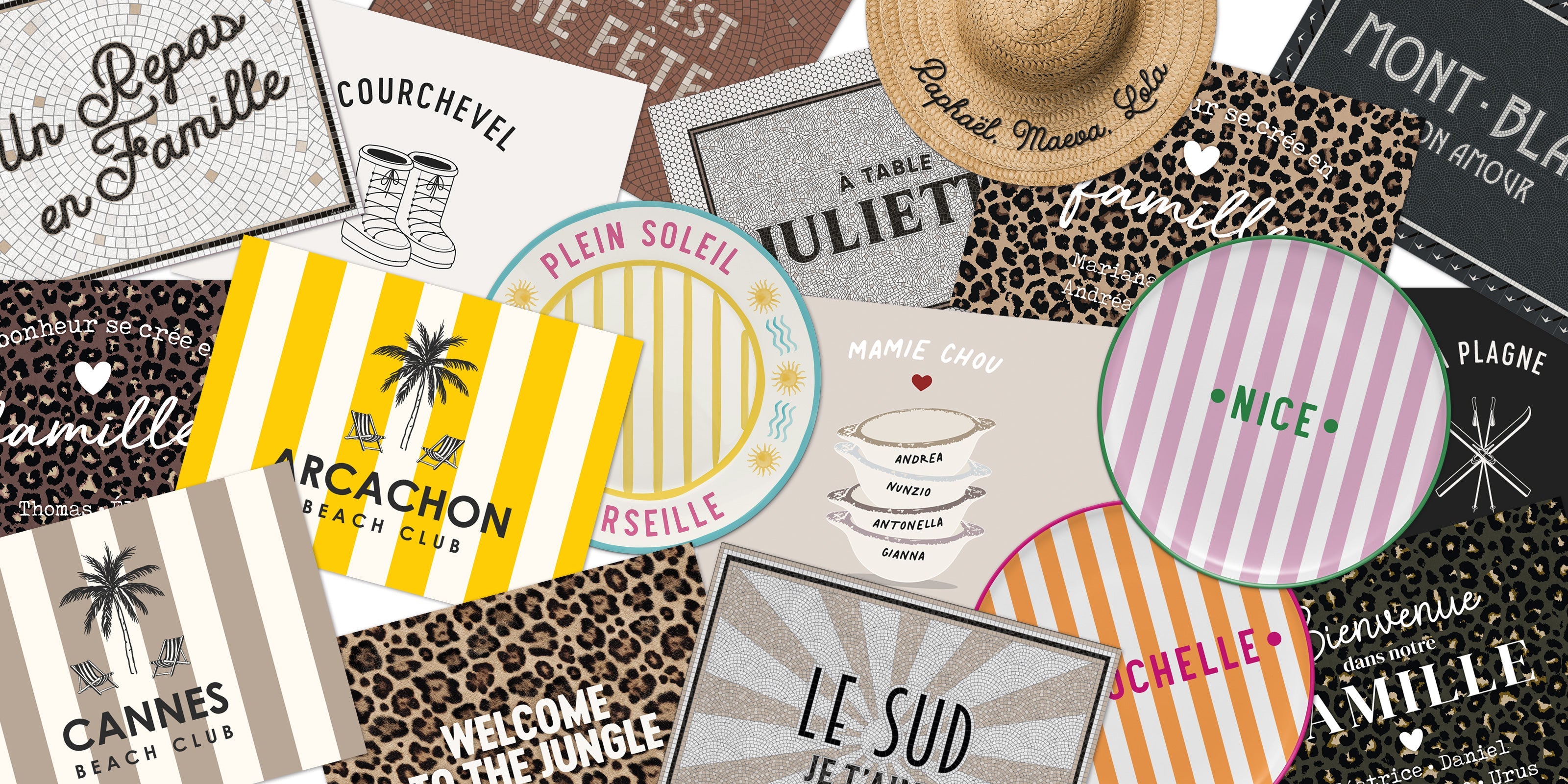 Sets de table vinyle personnalisés