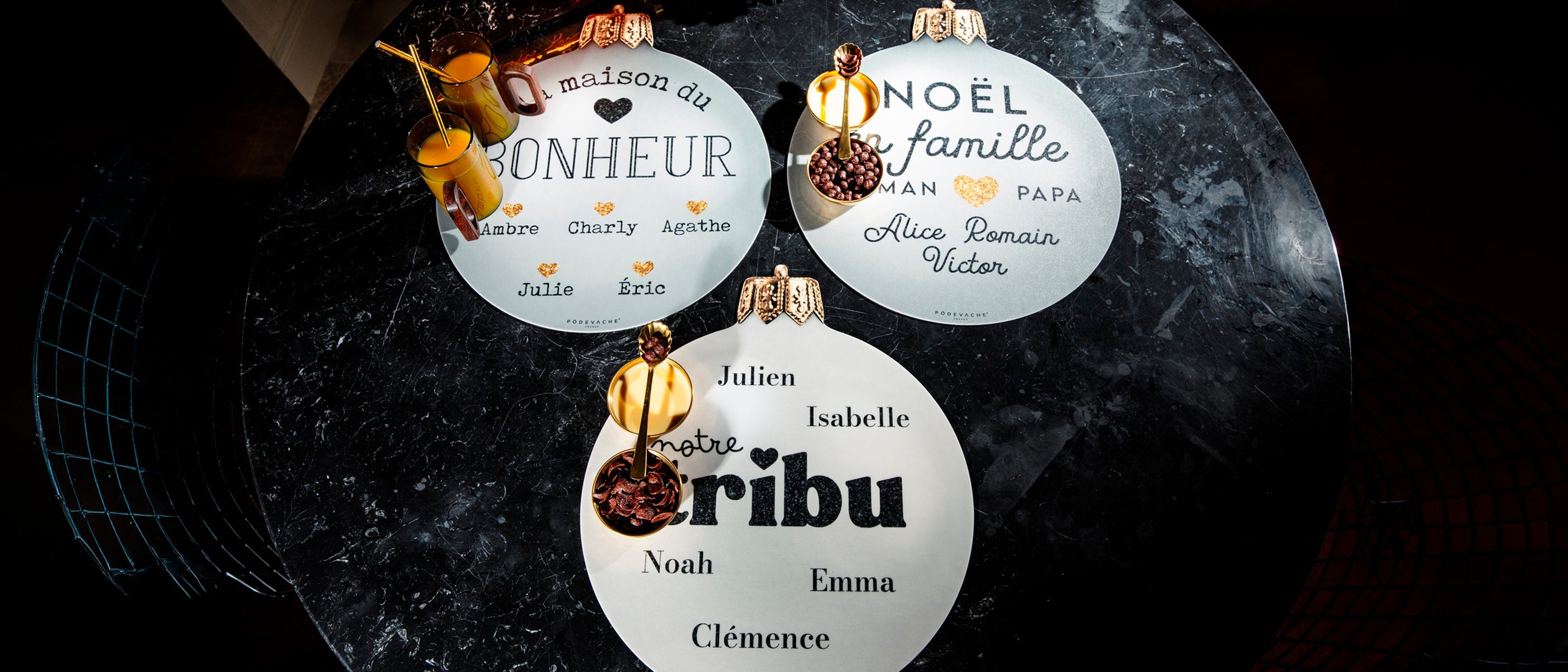 Sets de table vinyle personnalisés