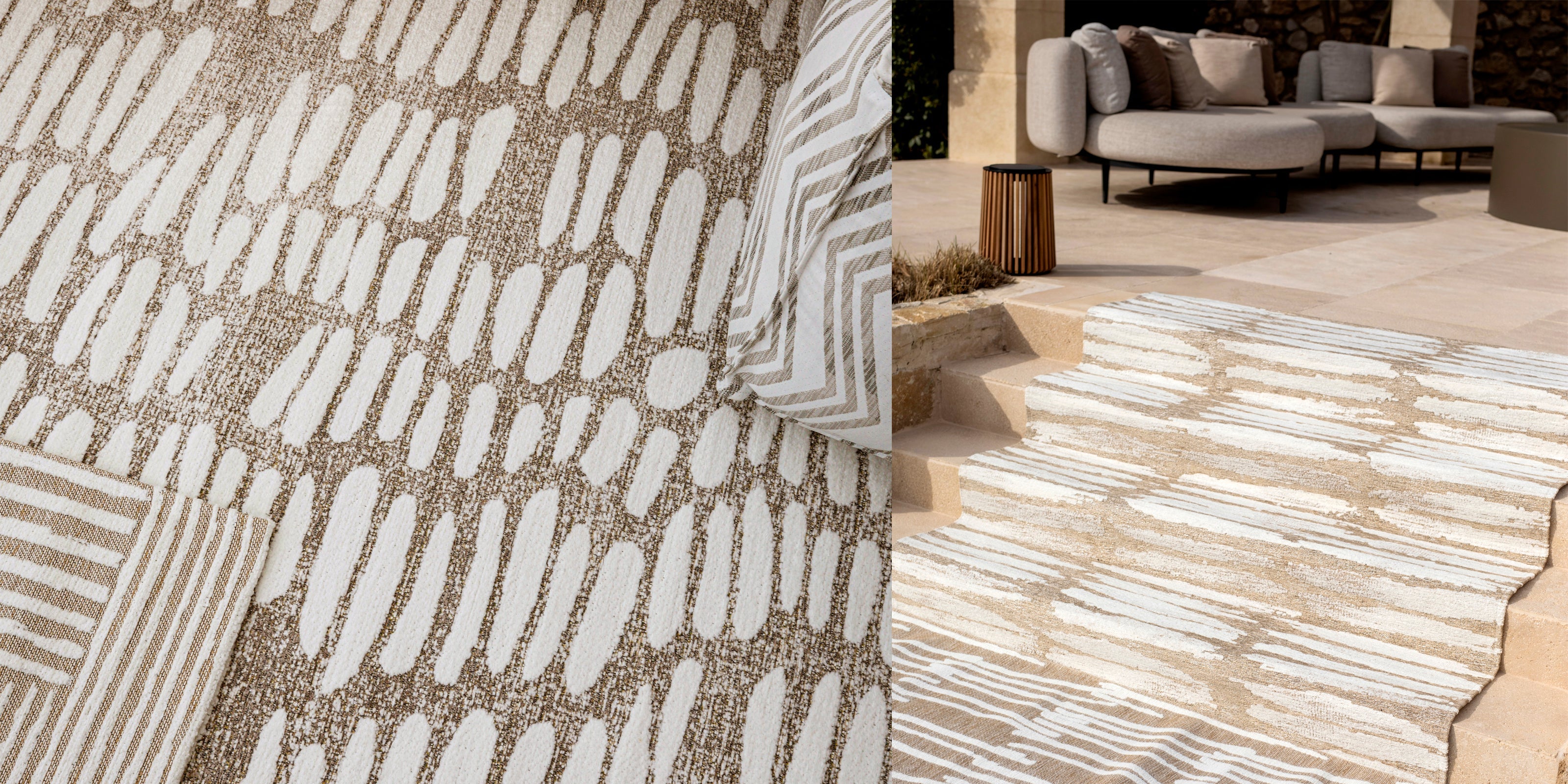 Tapis tissés extérieurs