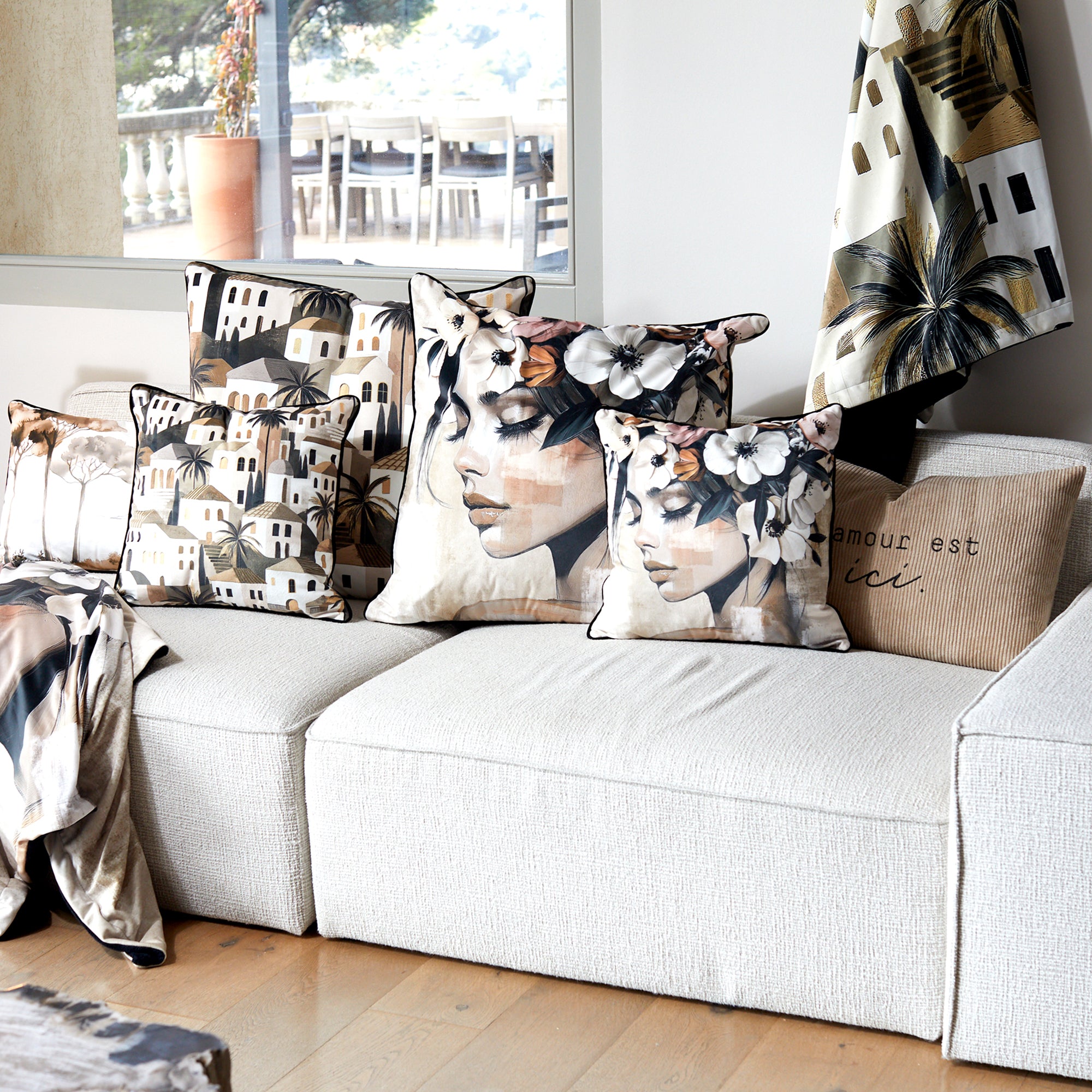 Coussin velours Valbona