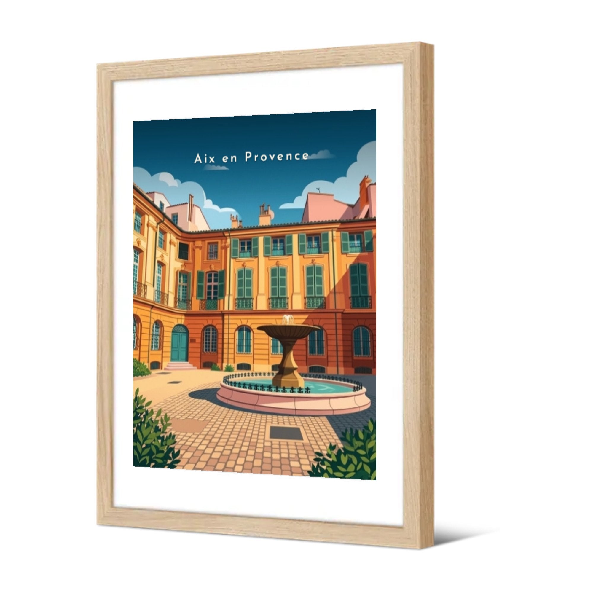 Place d'Albertas — Pôdevache, encadrée, vue de trois quarts