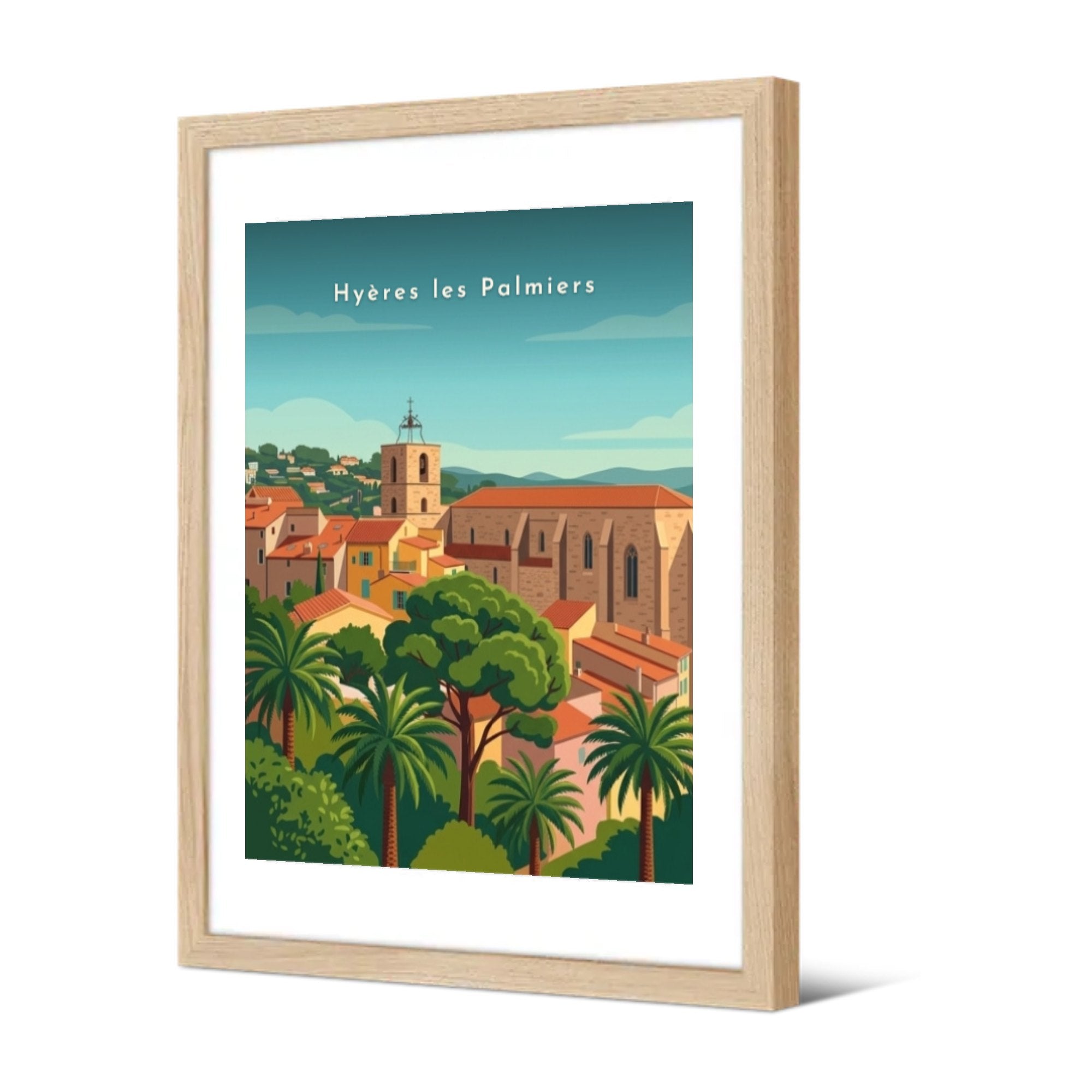 Hyères les Palmiers — Pôdevache, encadrée, vue de trois quarts