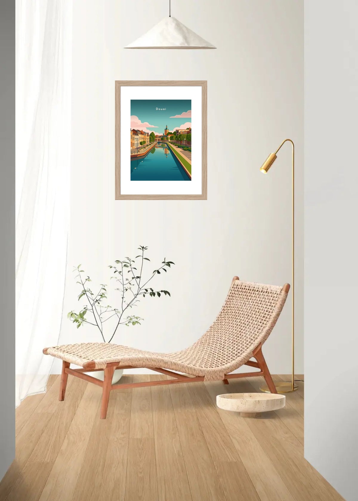 La Scarpe et la collégiale Saint-Pierre — Pôdevache, en situation sur un mur