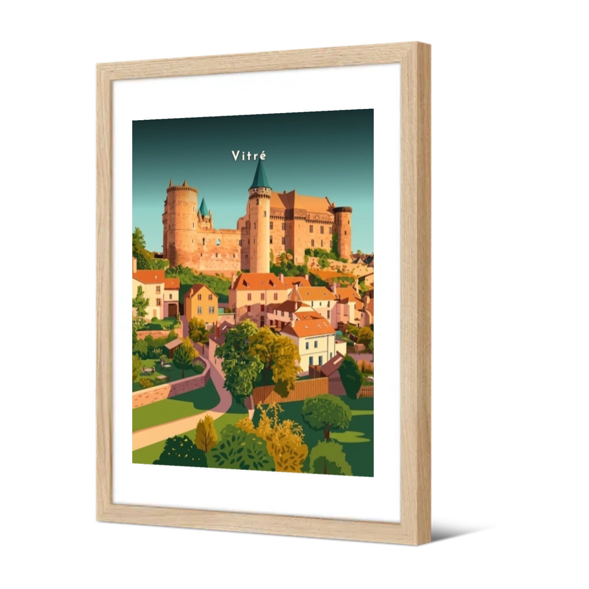 Le château au-dessus des toits — Pôdevache, encadrée, vue de trois quarts