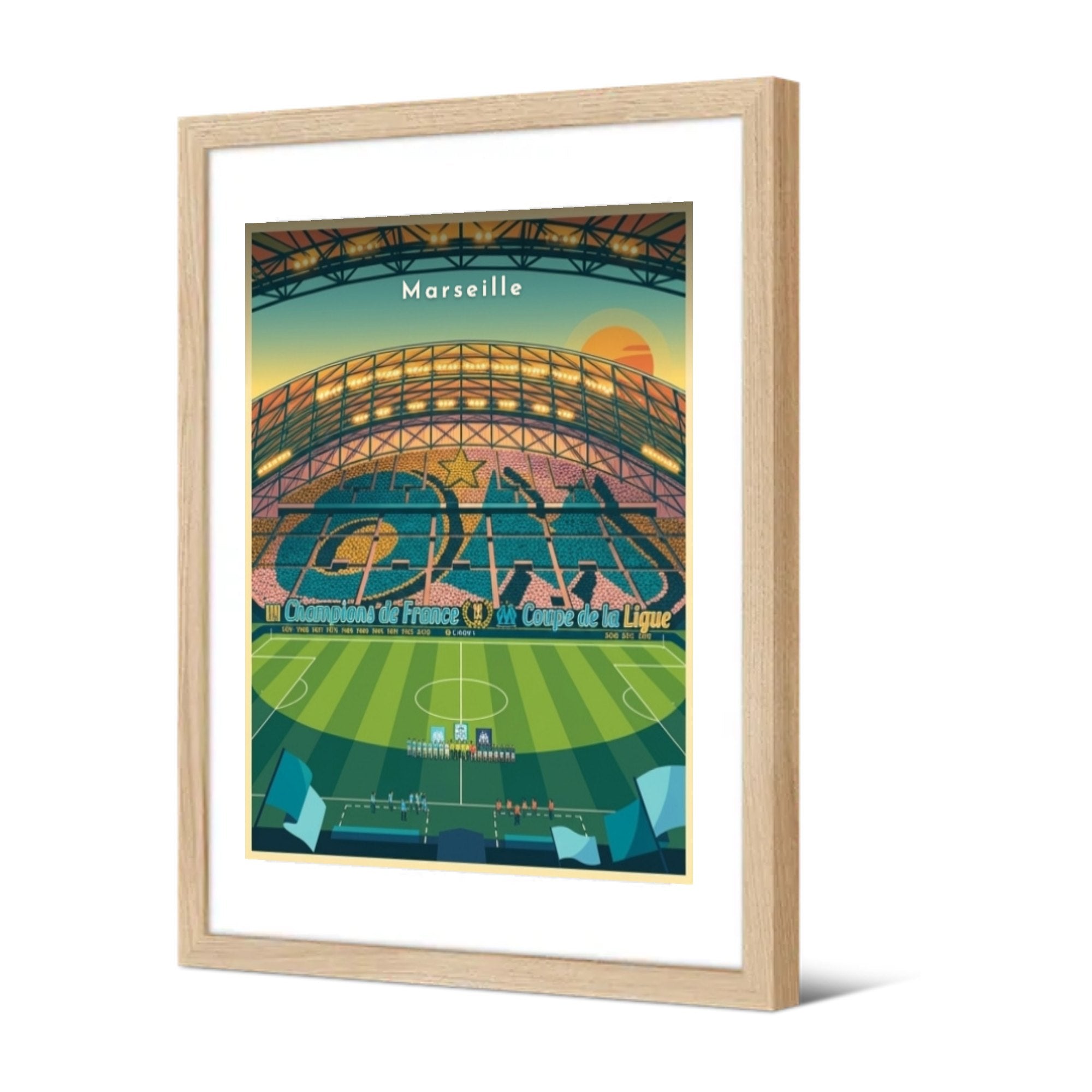 Stade Vélodrome — Pôdevache, encadrée, vue de trois quarts