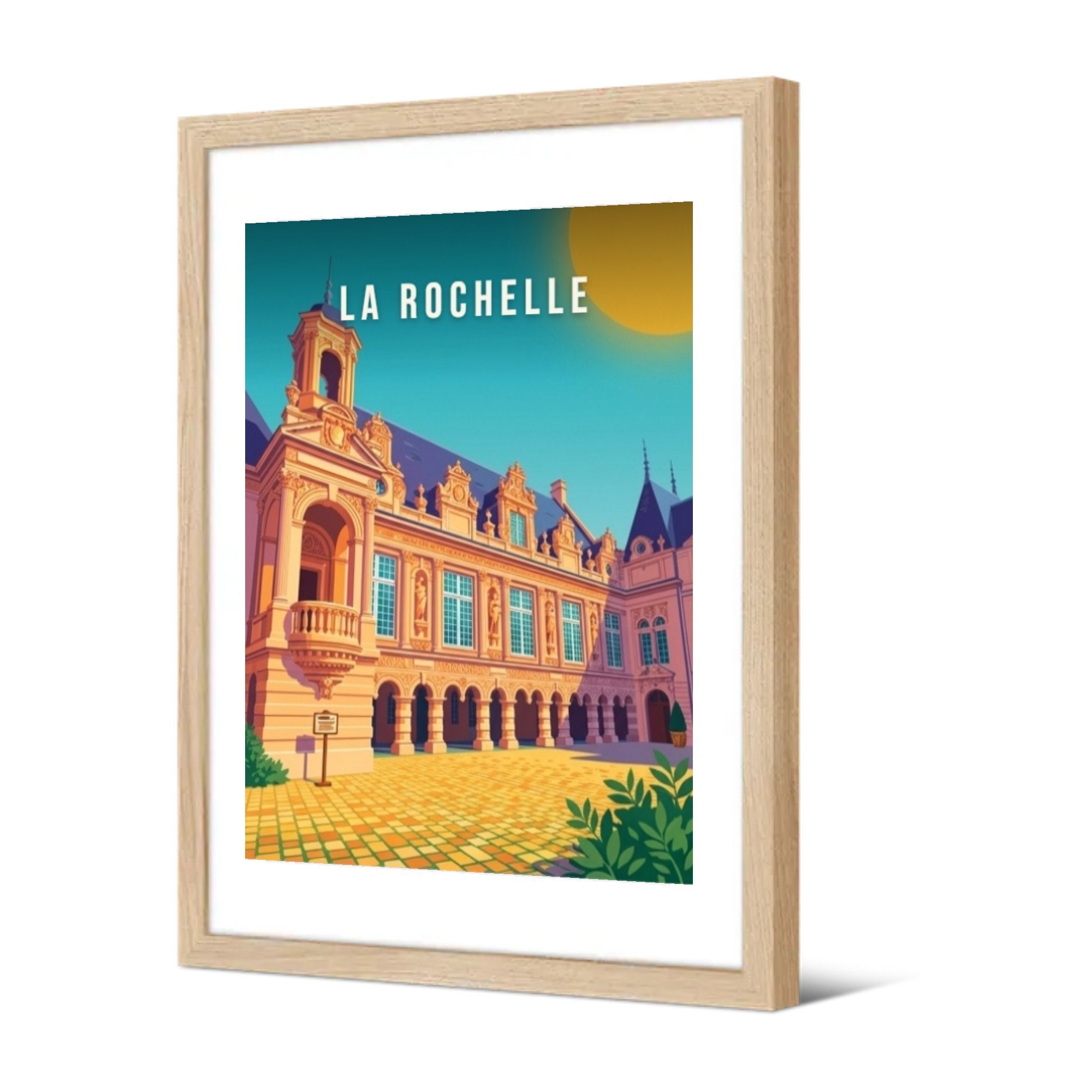 Cour de l'Hôtel de Ville — Pôdevache, encadrée, vue de trois quarts