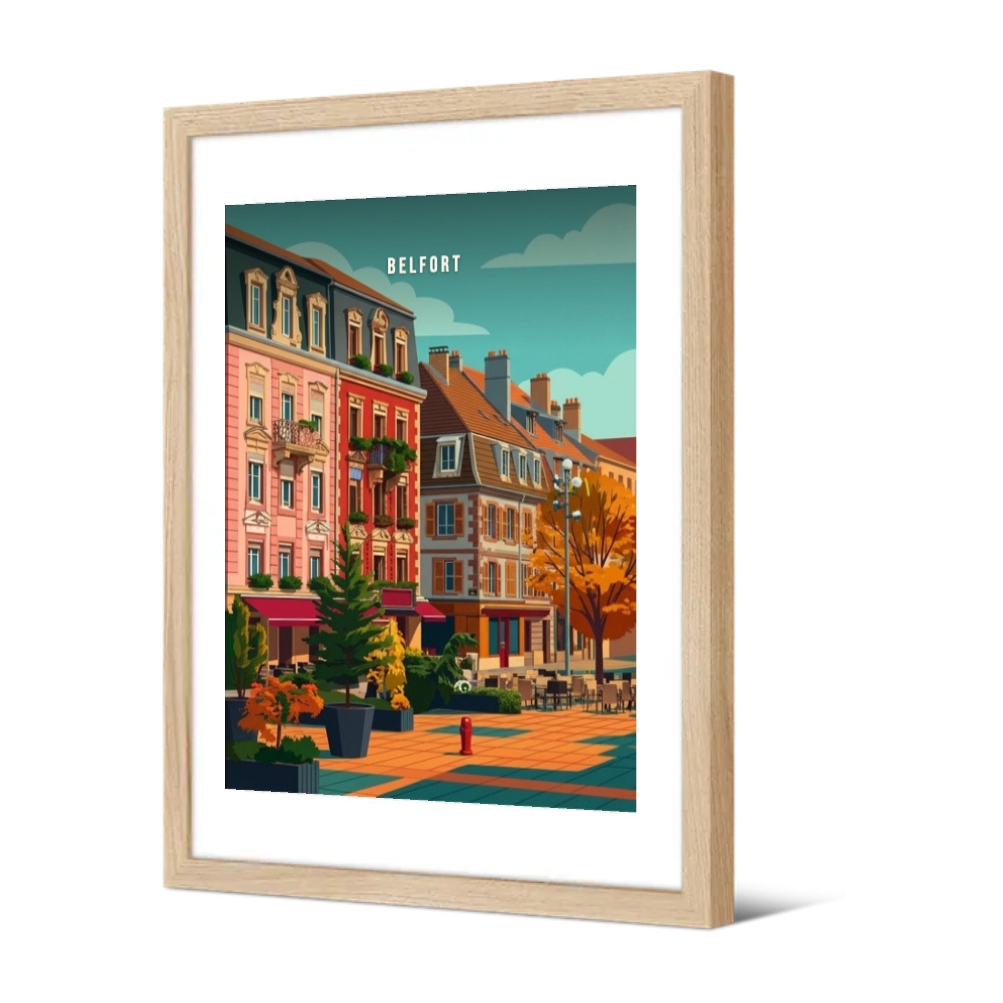 Façades de la vieille ville — Pôdevache, encadrée, vue de trois quarts