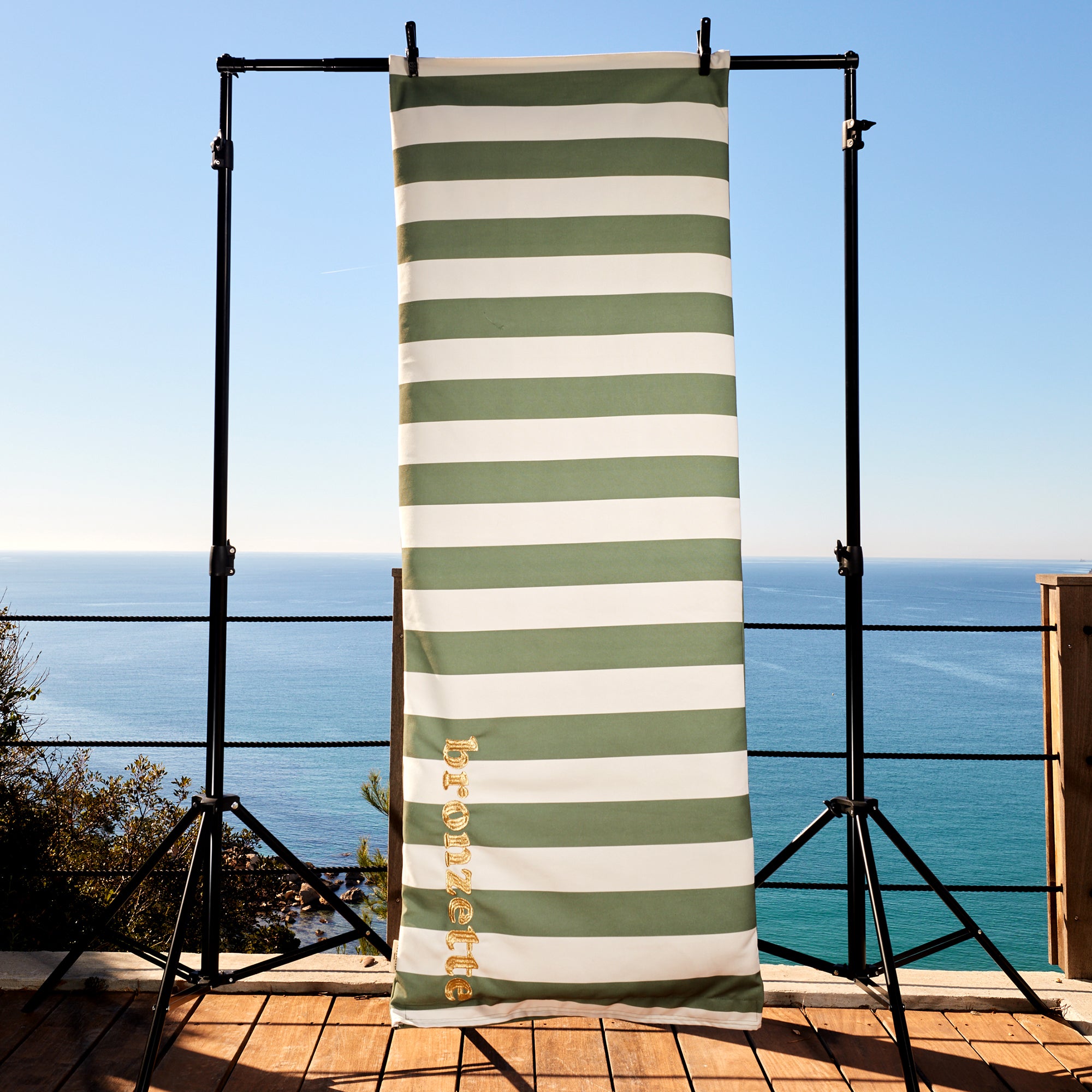 Matelas bain de soleil brodé Bronzette