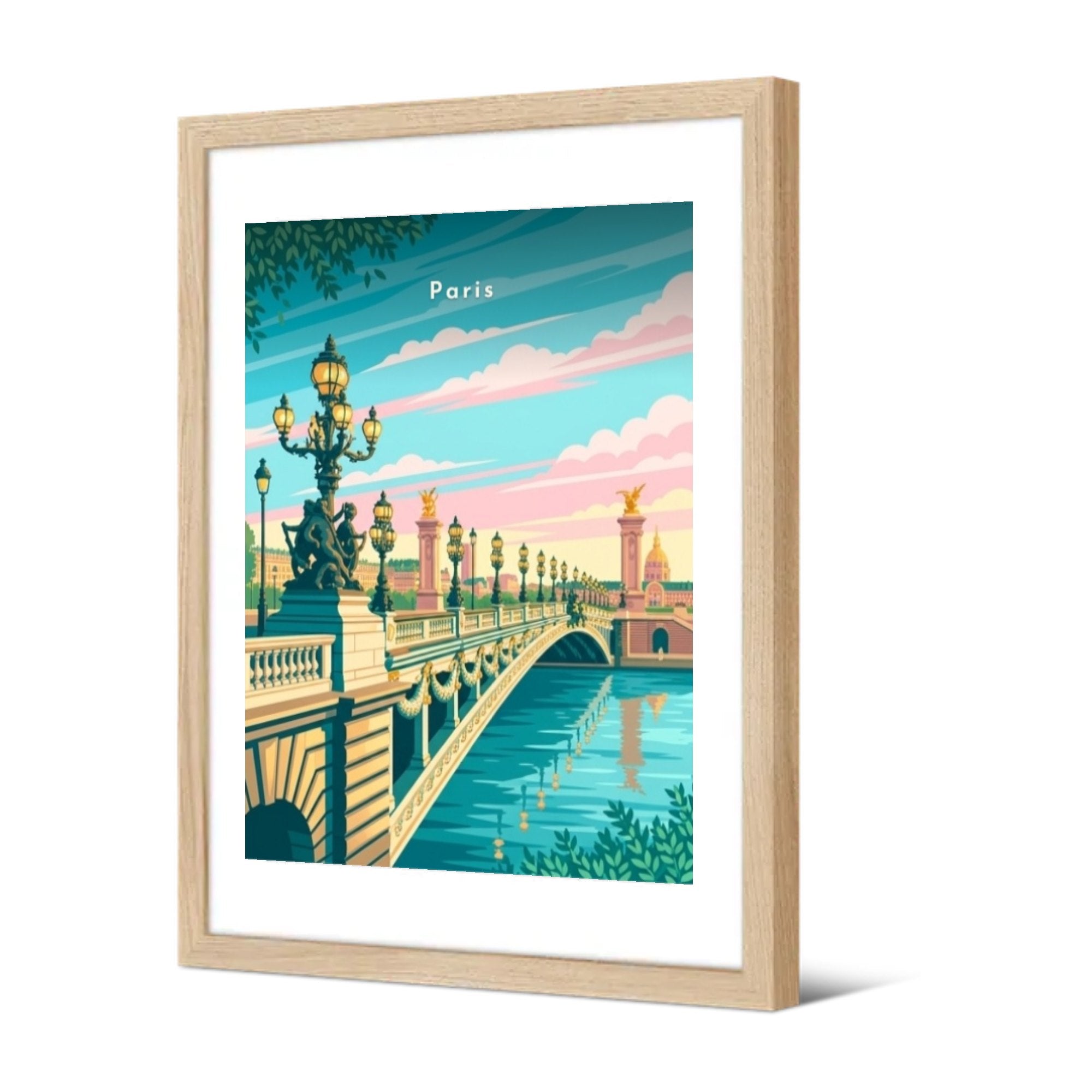 Candélabre du pont Alexandre-III — Pôdevache, encadrée, vue de trois quarts