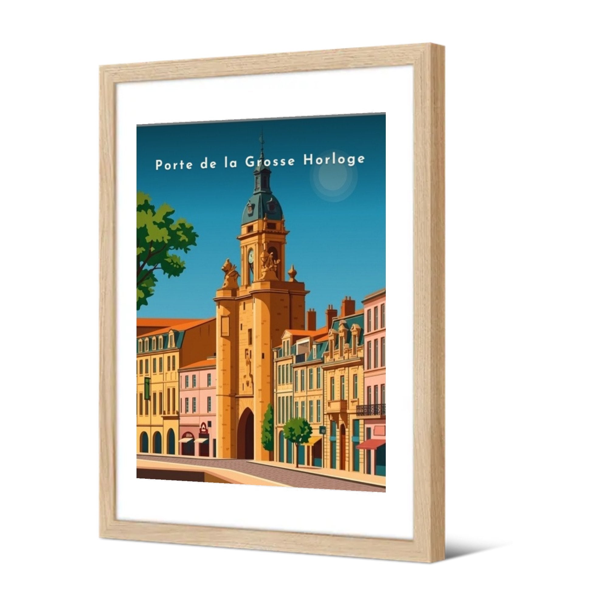 Porte de la Grosse Horloge — Pôdevache, encadrée, vue de trois quarts
