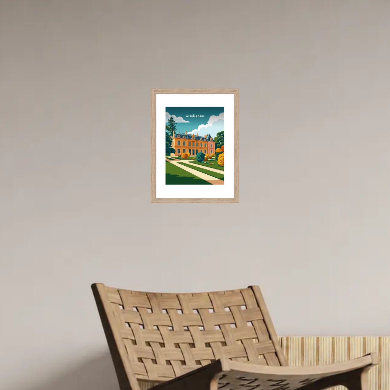 Le château de Laurenzane — Pôdevache, en situation sur un mur