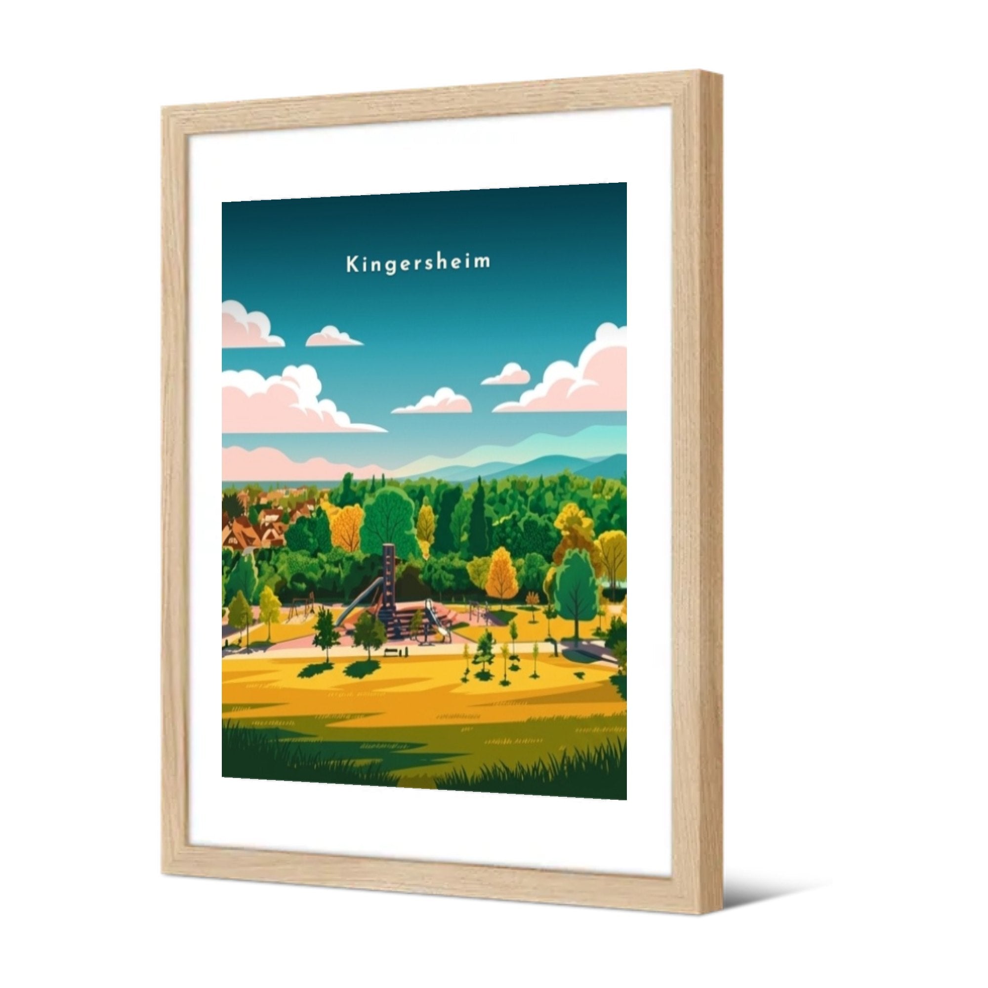 Le parc des Gravières — Pôdevache, encadrée, vue de trois quarts