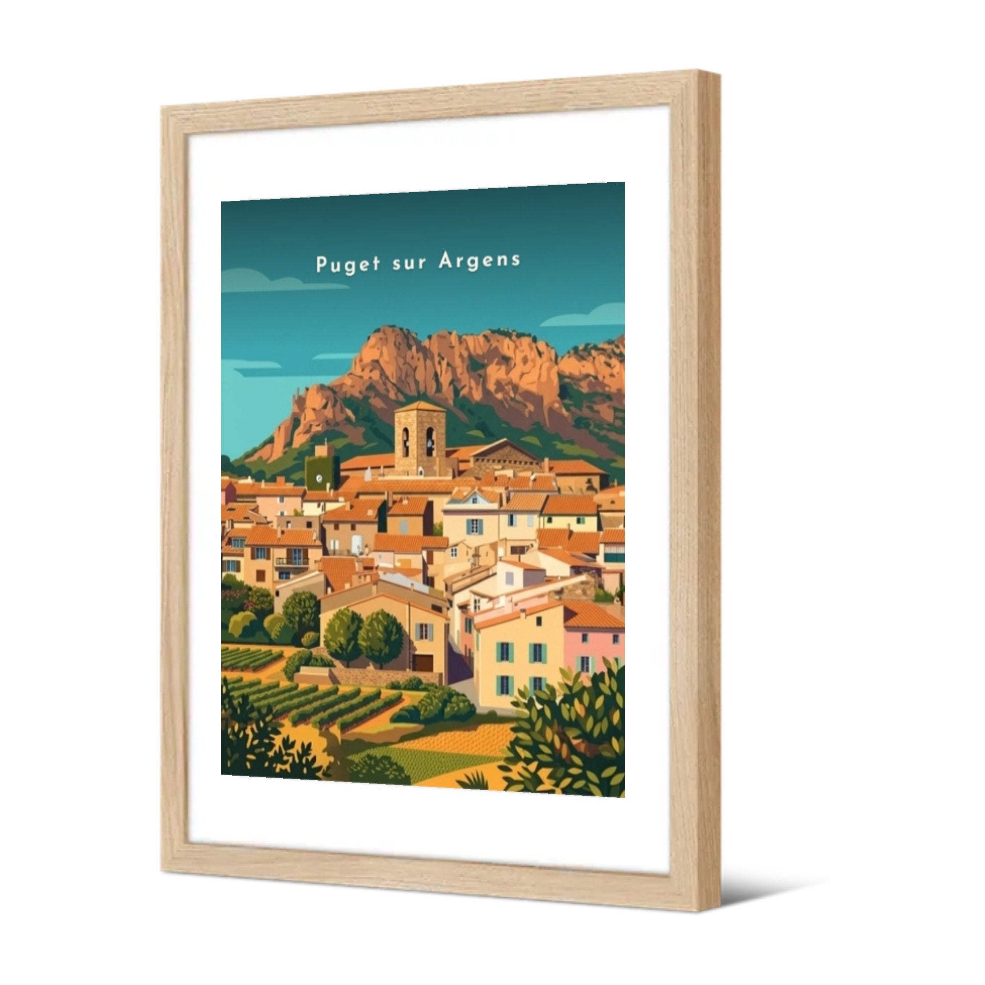 Le vieux village et le Rocher — Pôdevache, encadrée, vue de trois quarts