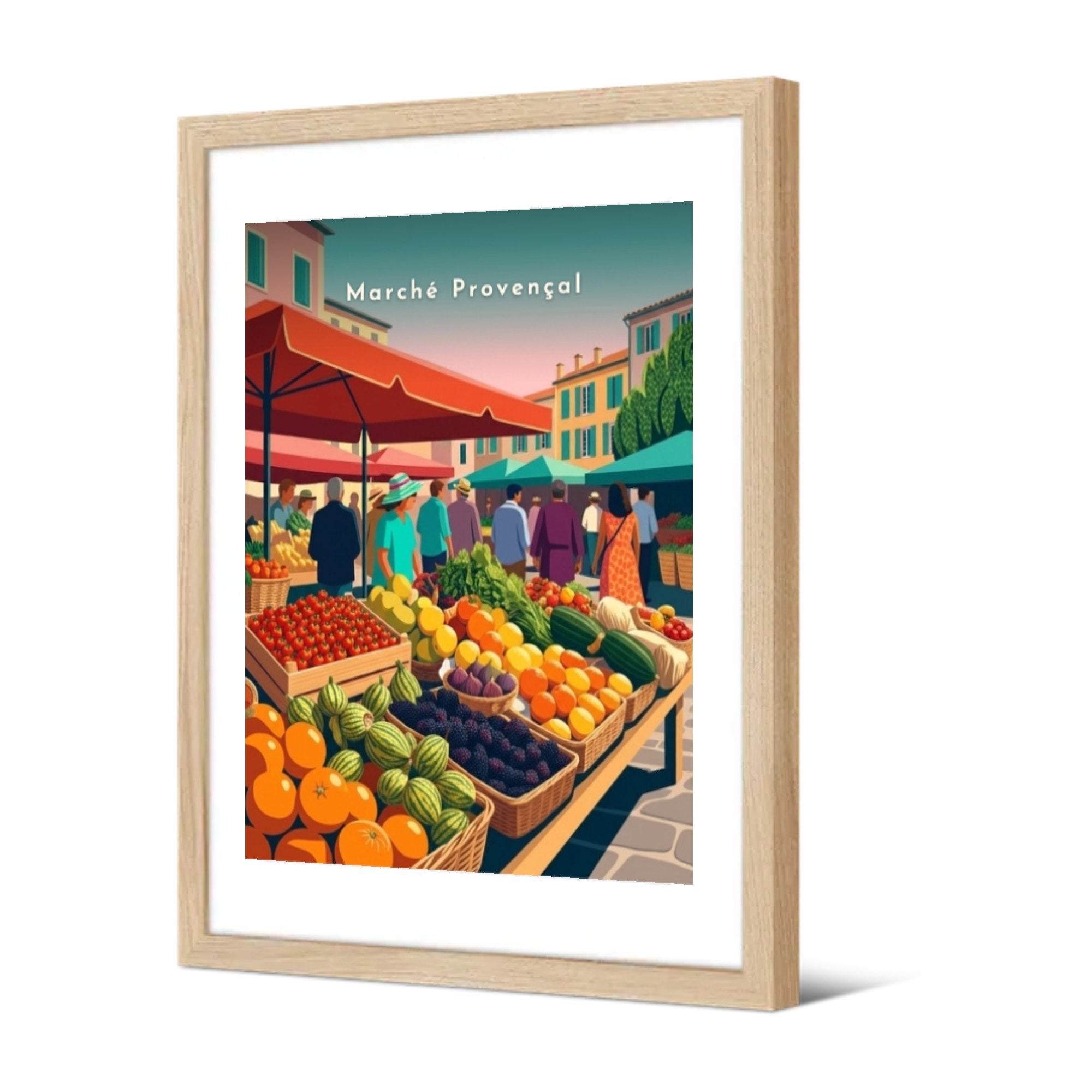 Marché Provençal — Pôdevache, encadrée, vue de trois quarts