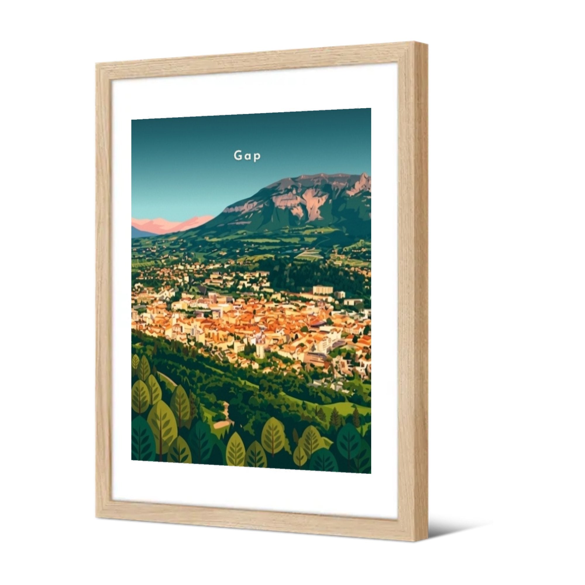 Panorama sous le pic de Charance — Pôdevache, encadrée, vue de trois quarts