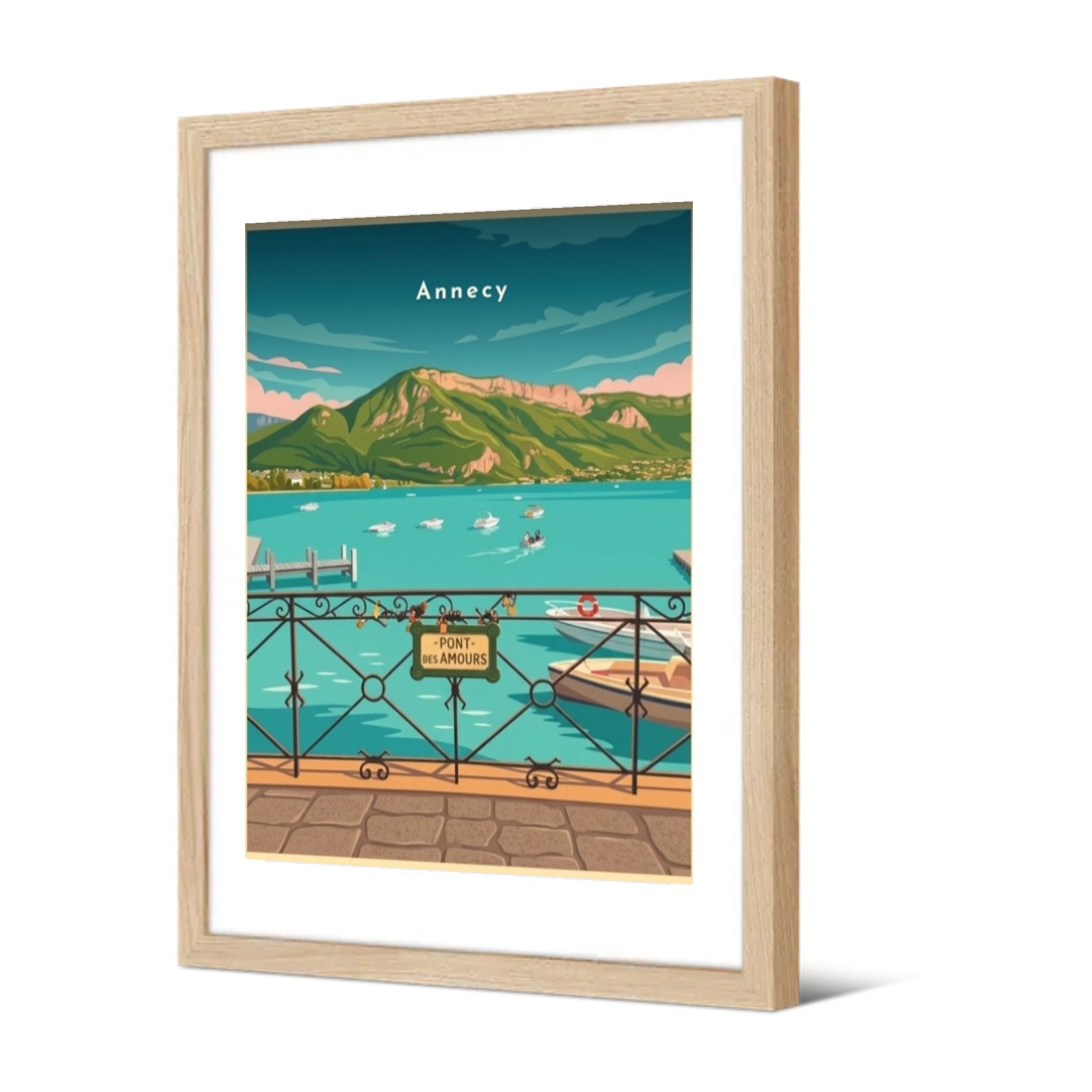 Le pont des Amours — Pôdevache, encadrée, vue de trois quarts