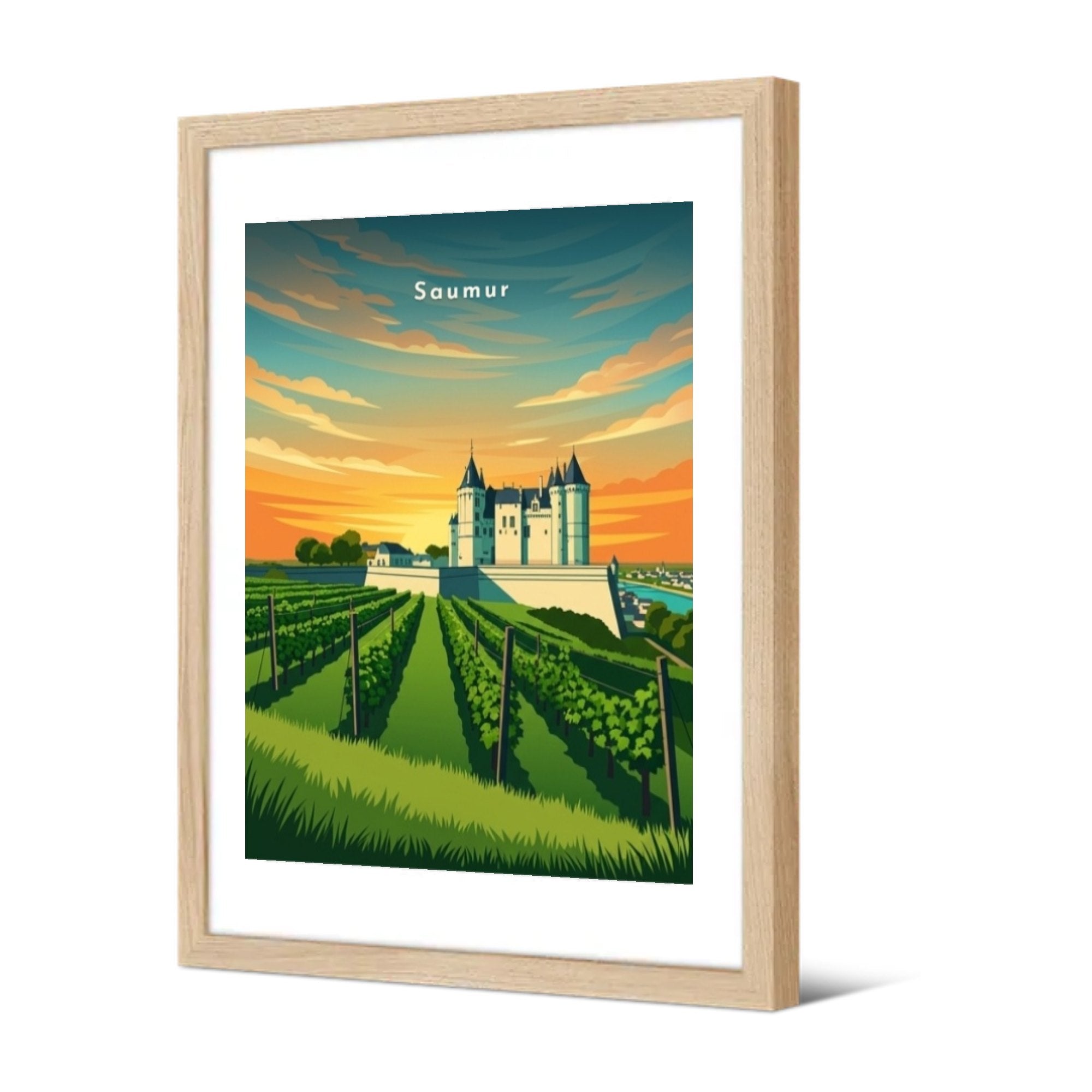 Le Château et le vignoble — Pôdevache, encadrée, vue de trois quarts
