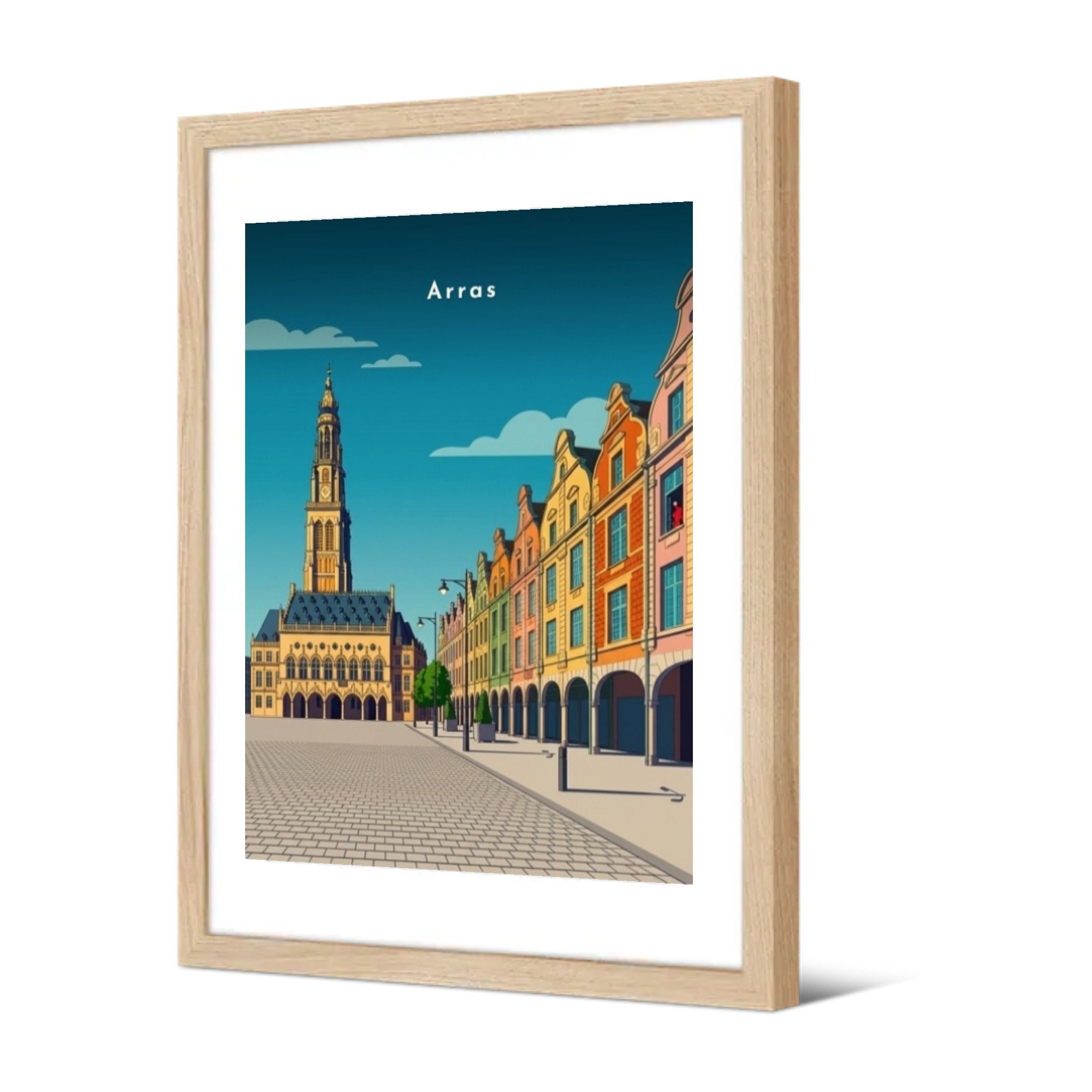 Place des Héros et son beffroi — Pôdevache, encadrée, vue de trois quarts