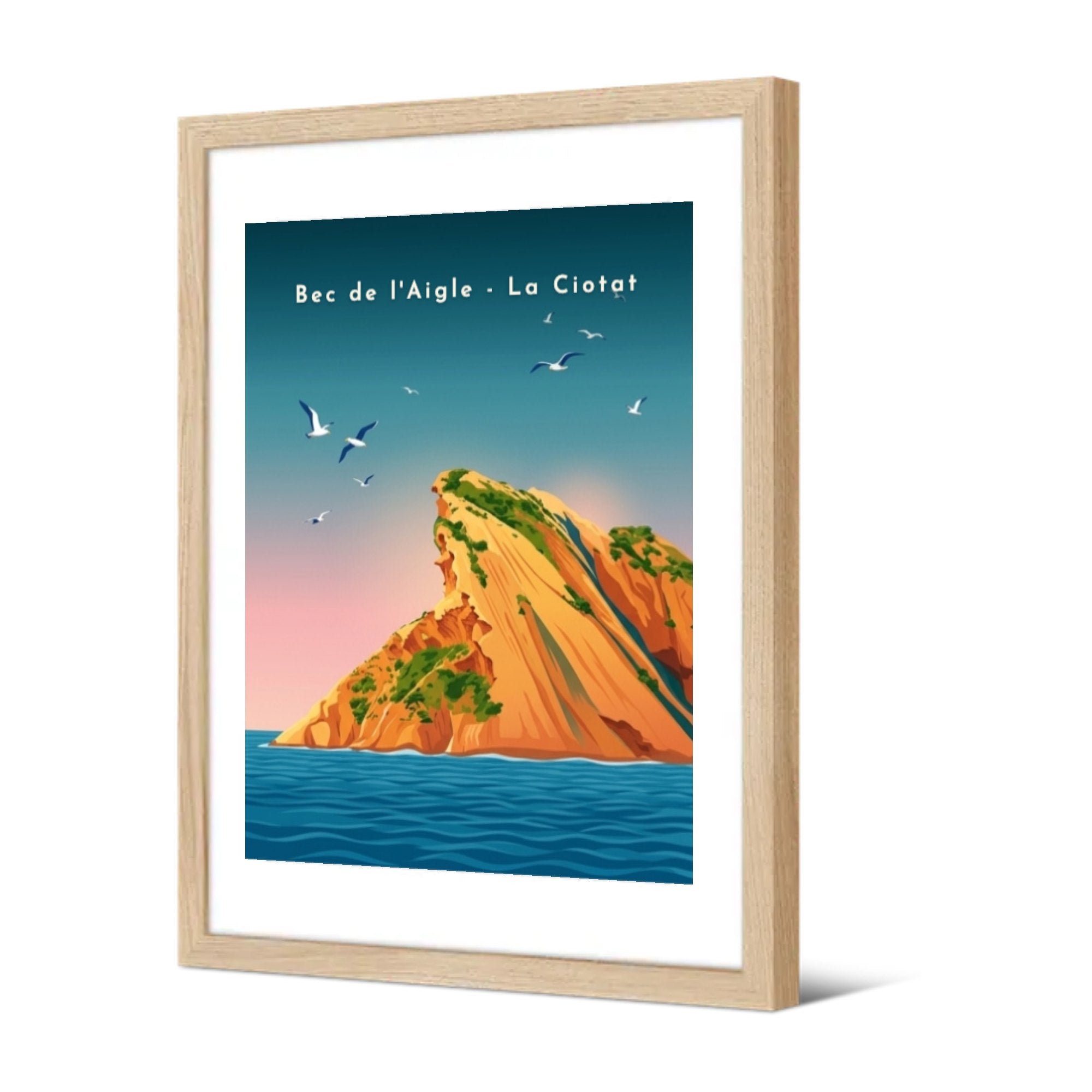 Bec de l'Aigle - La Ciotat — Pôdevache, encadrée, vue de trois quarts