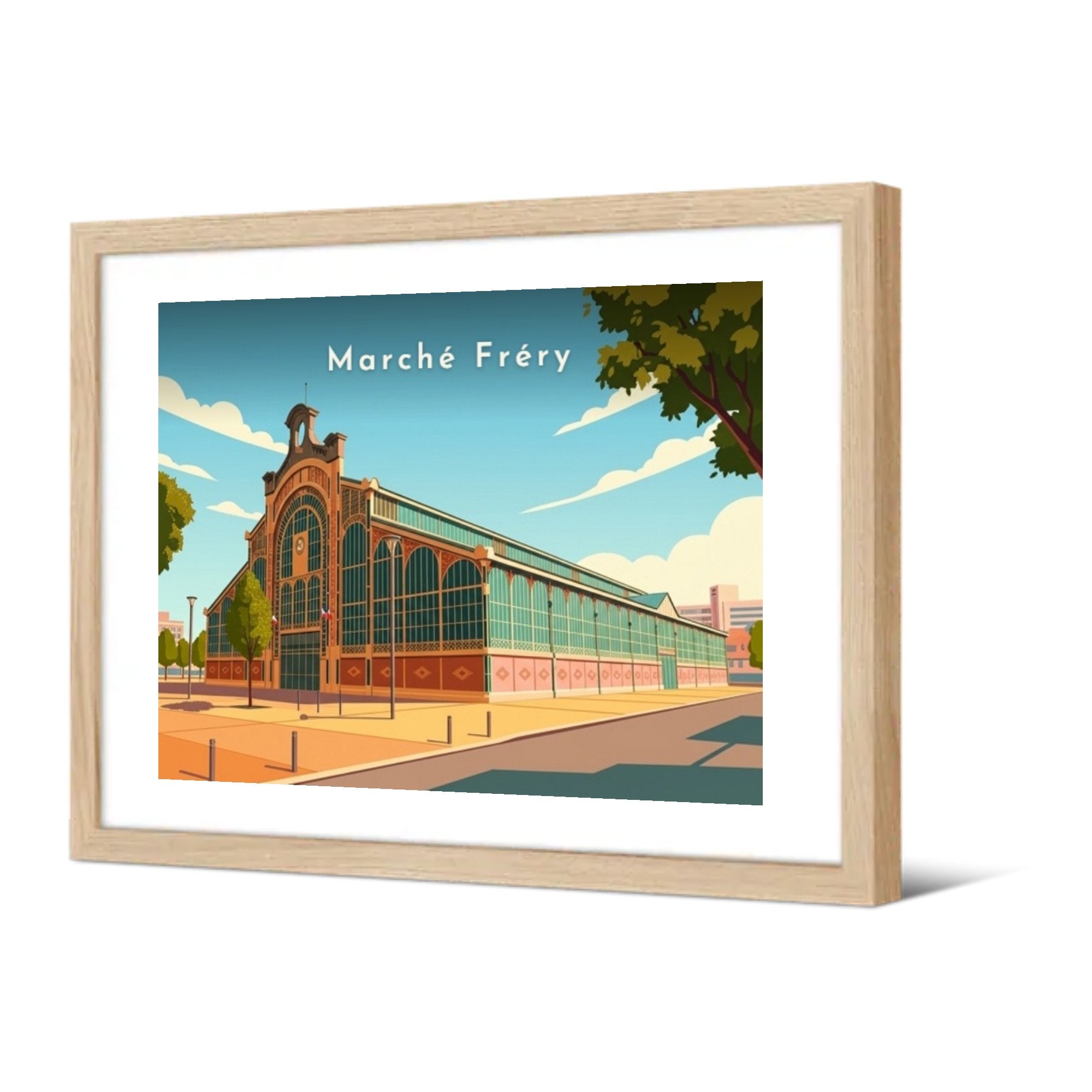 Marché Fréry — Pôdevache, encadrée, vue de trois quarts