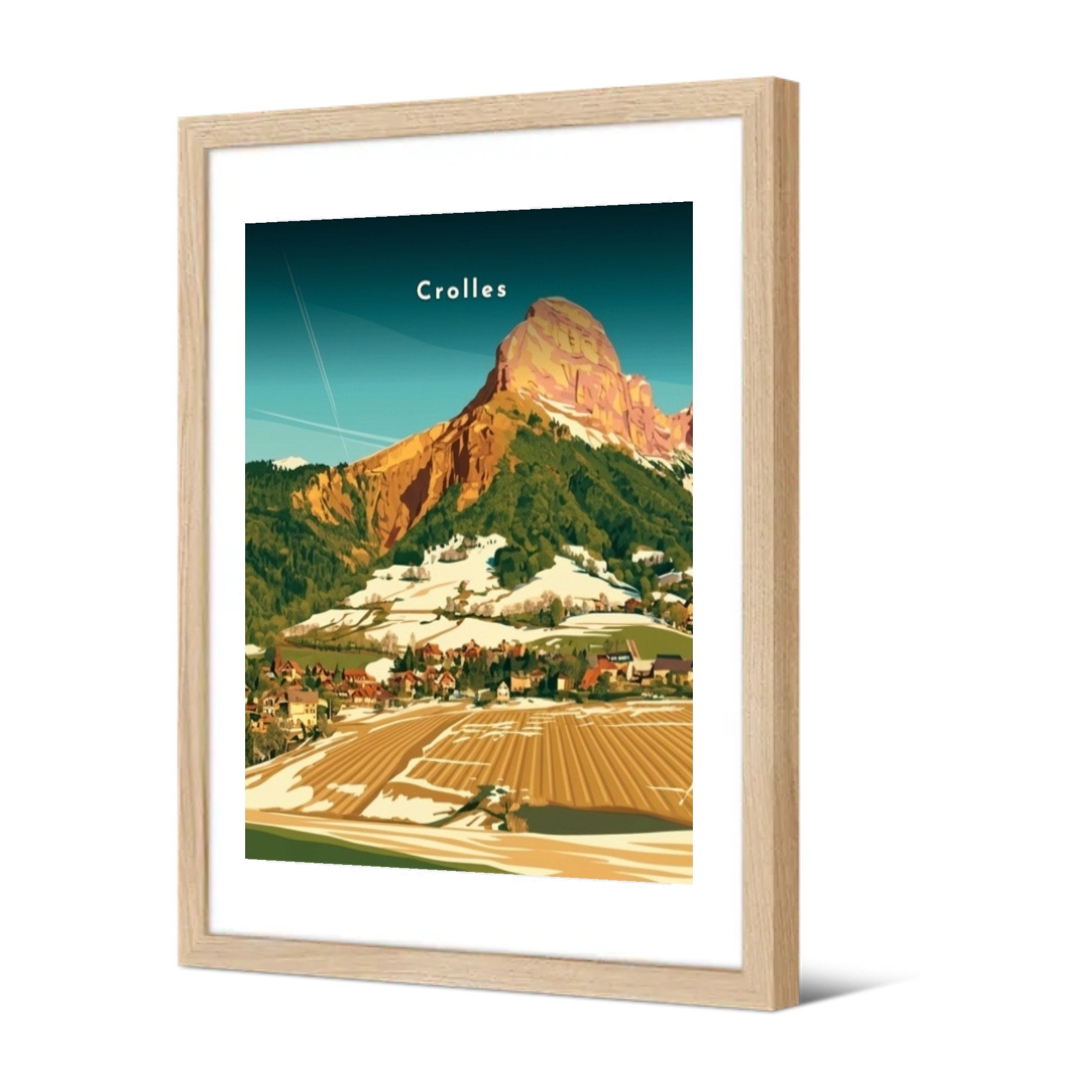 La Dent de Crolles — Pôdevache, encadrée, vue de trois quarts