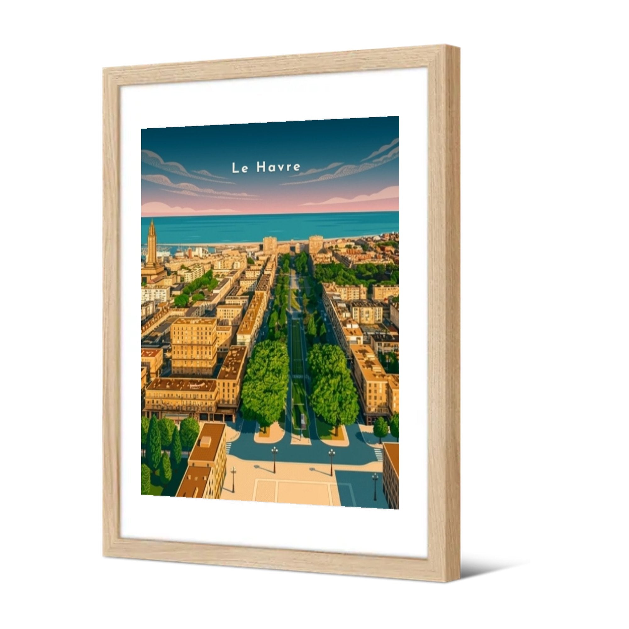 Perspective de l'Avenue Foch — Pôdevache, encadrée, vue de trois quarts