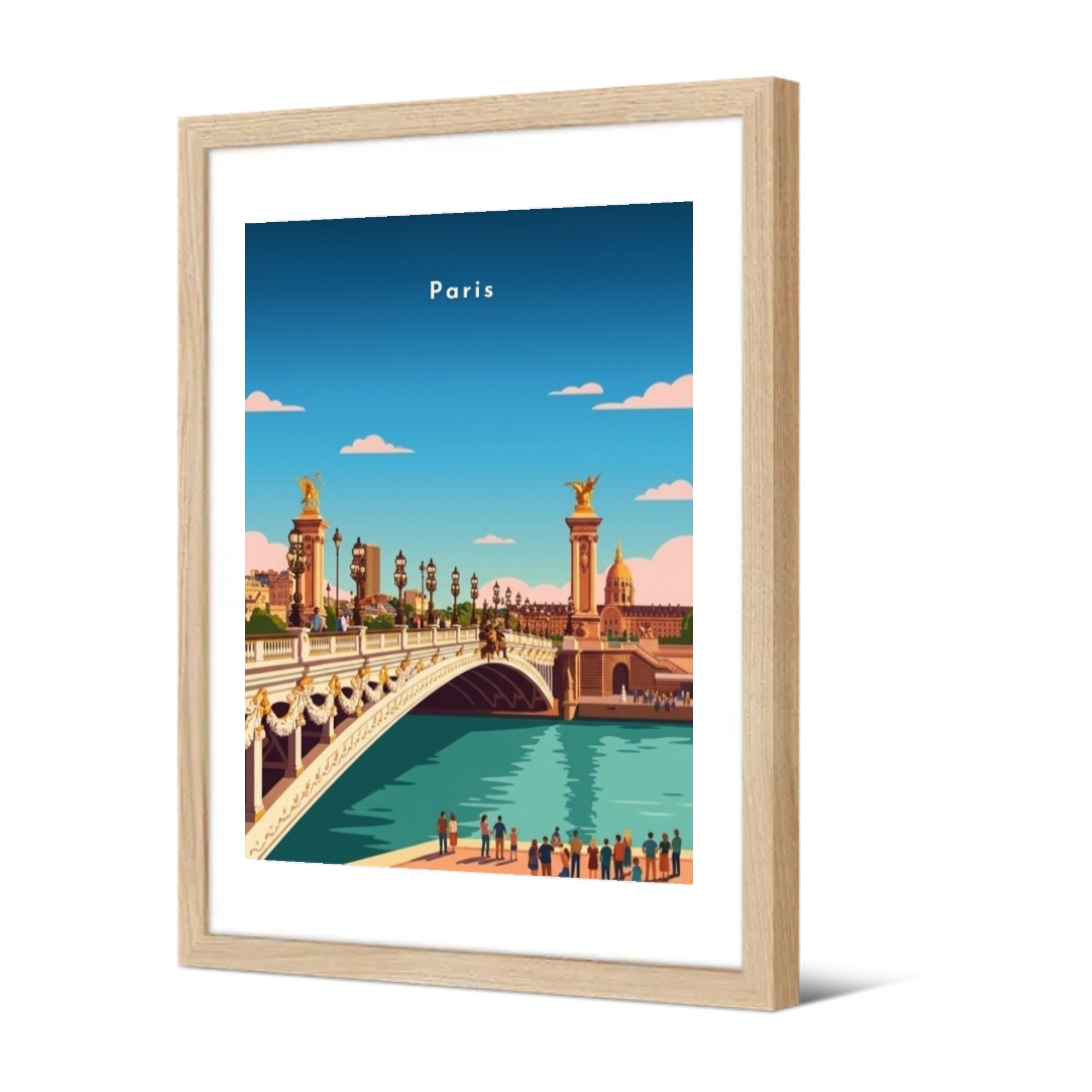 Le pont Alexandre-III et les Invalides — Pôdevache, encadrée, vue de trois quarts