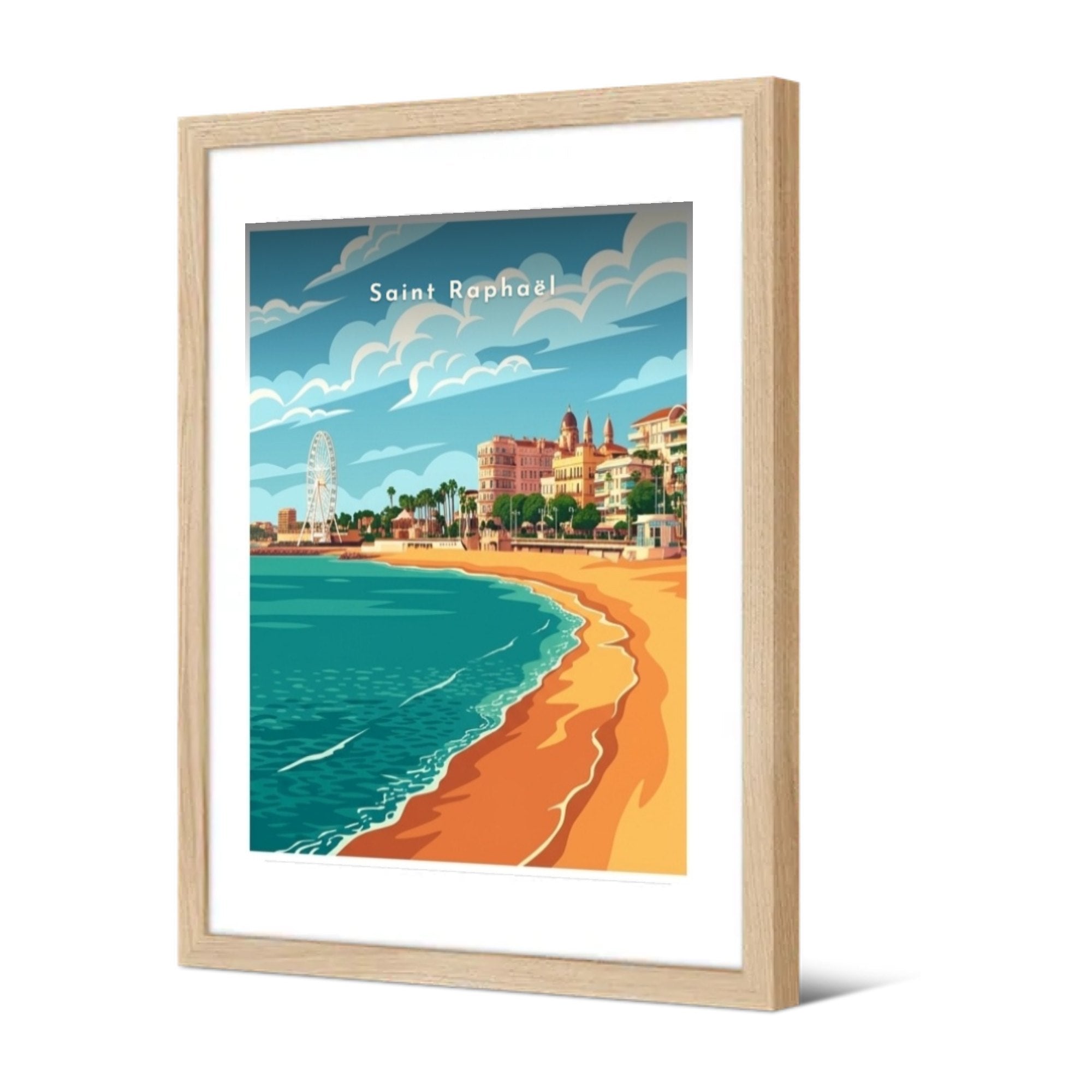 La plage du Veillat — Pôdevache, encadrée, vue de trois quarts