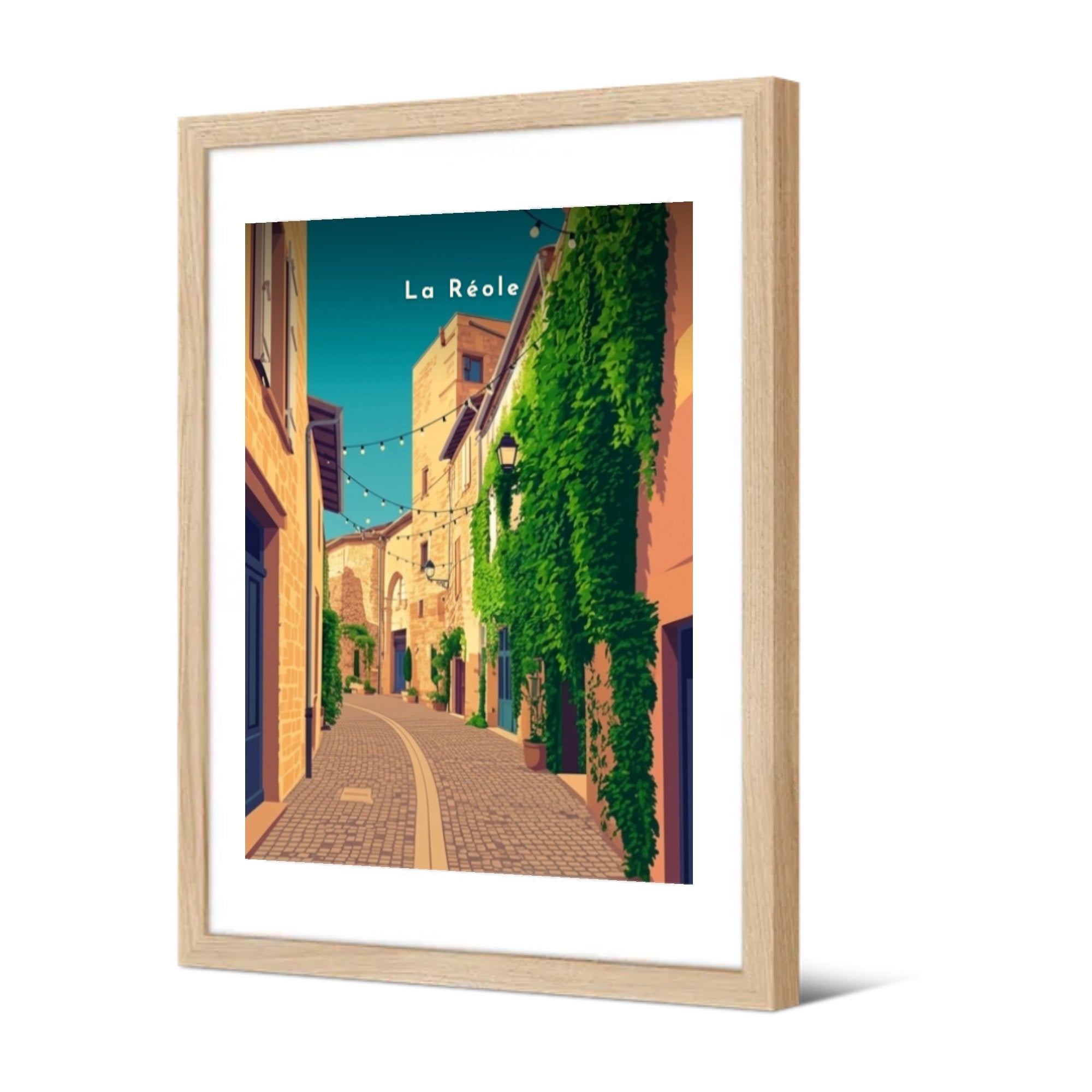 Ruelle pavée et mur végétalisé — Pôdevache, encadrée, vue de trois quarts
