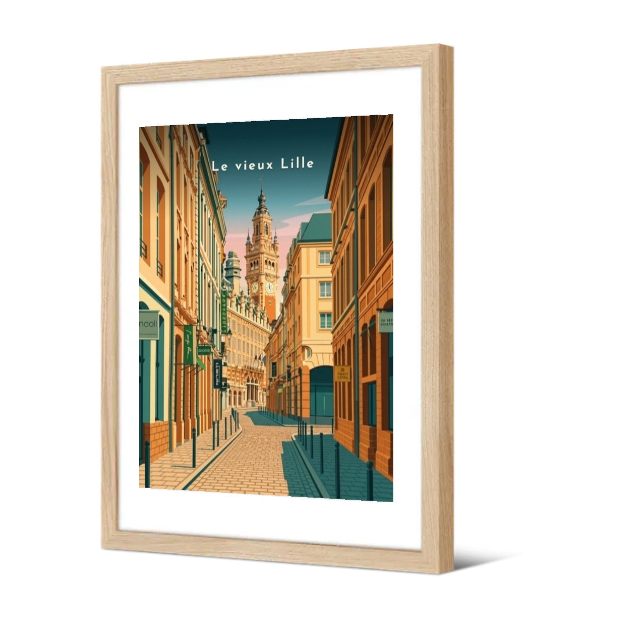Le vieux Lille — Pôdevache, encadrée, vue de trois quarts