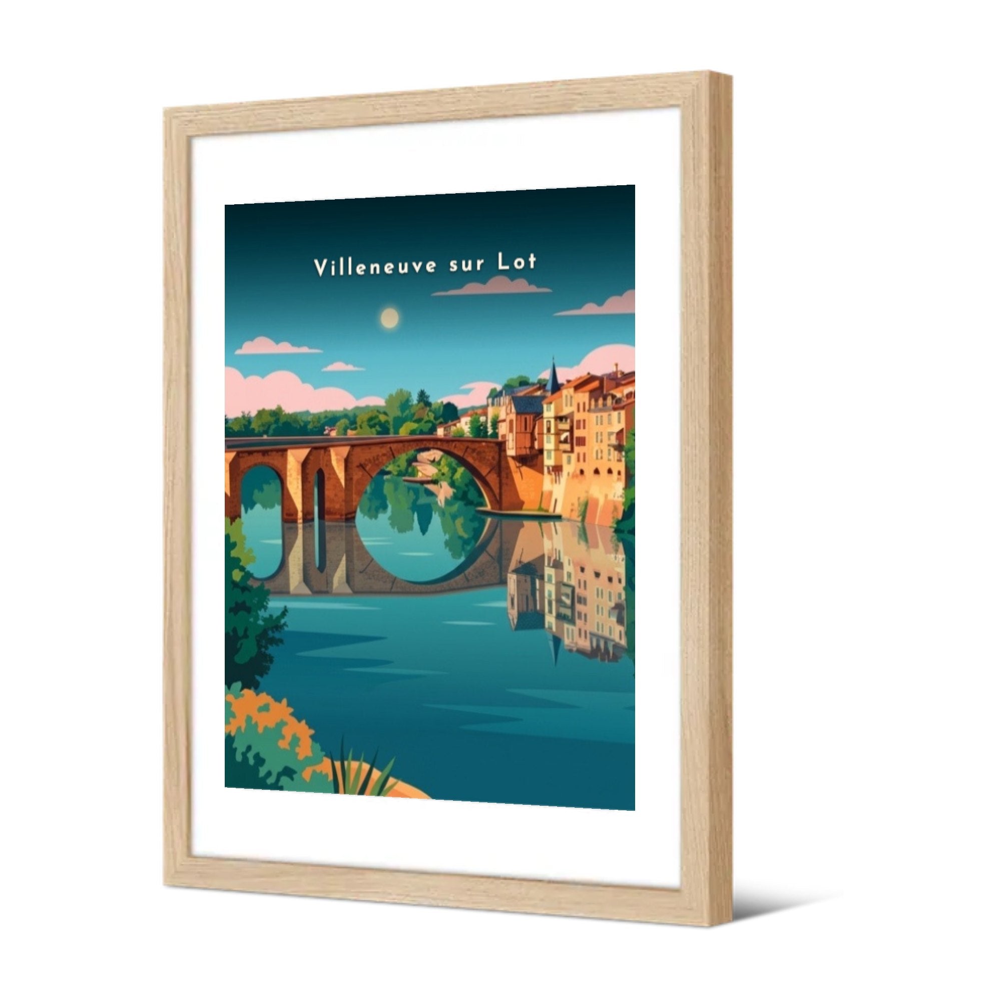Le Pont des Cieutats — Pôdevache, encadrée, vue de trois quarts