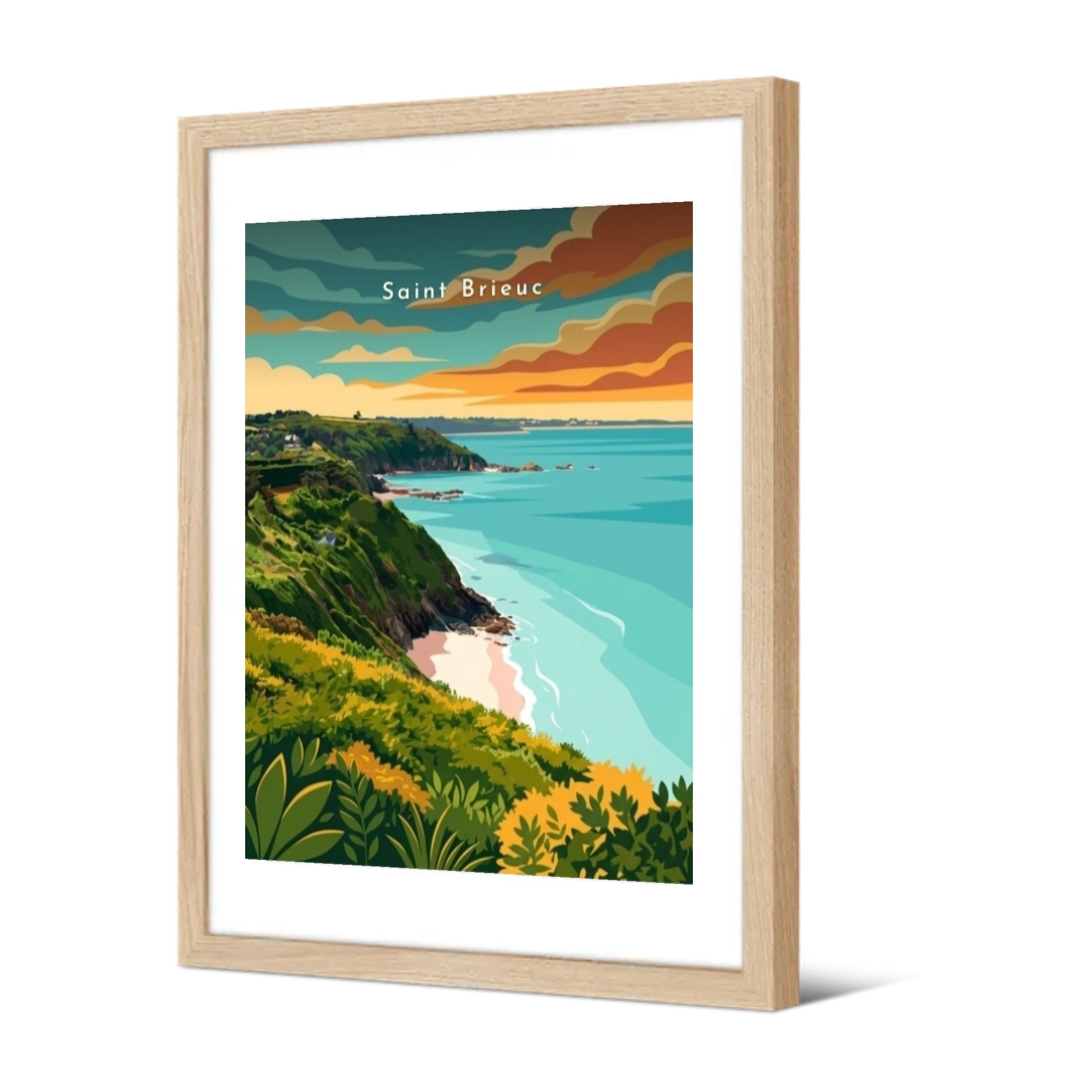 Falaises de la baie — Pôdevache, encadrée, vue de trois quarts
