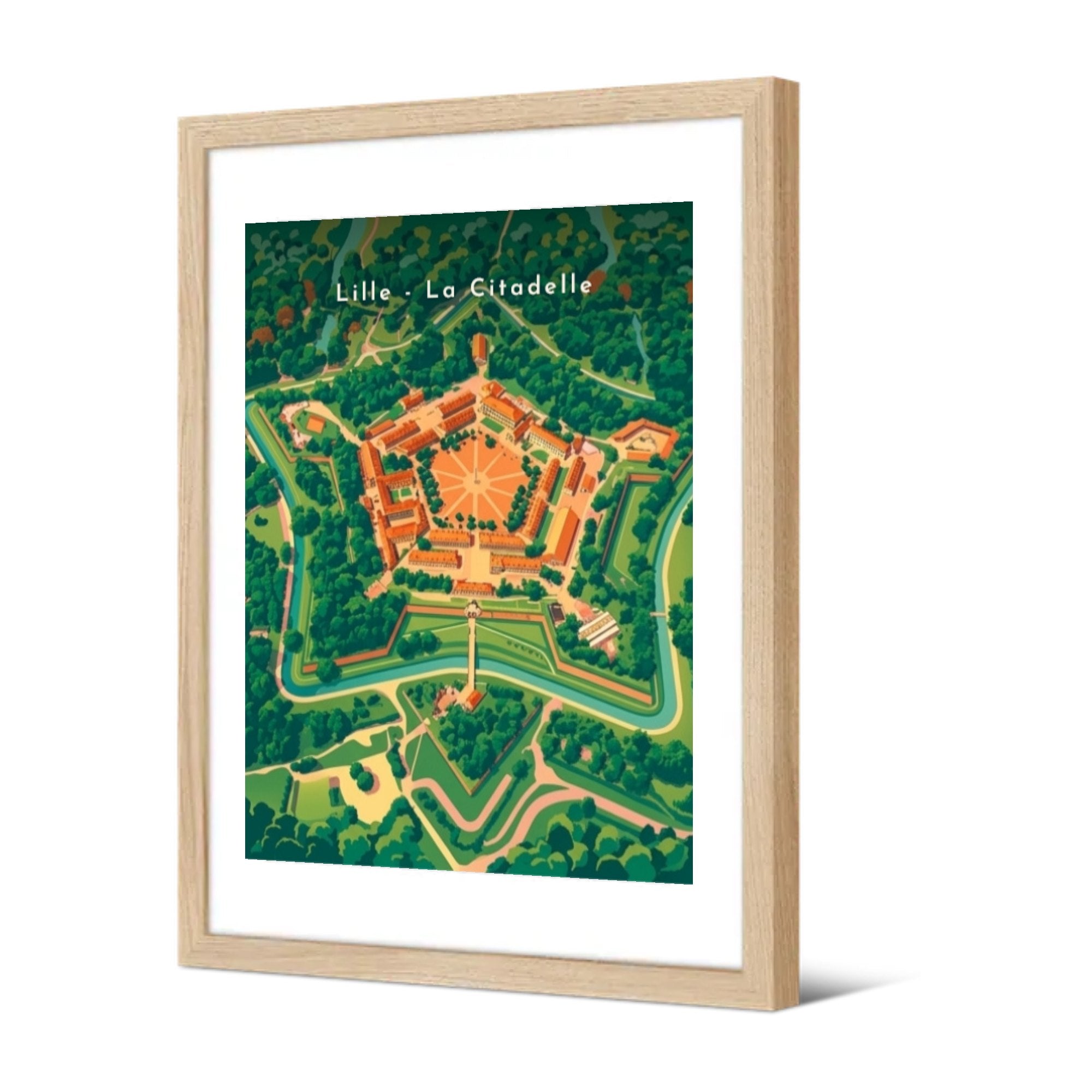 Lille - La Citadelle — Pôdevache, encadrée, vue de trois quarts