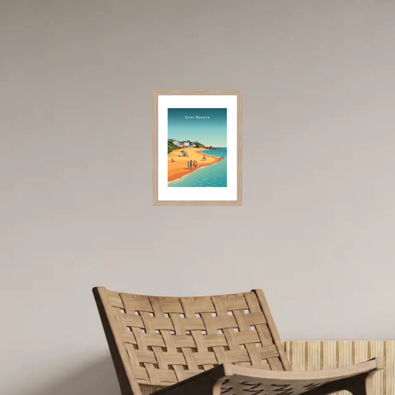 Plage de Monsieur Hulot — Pôdevache, en situation sur un mur