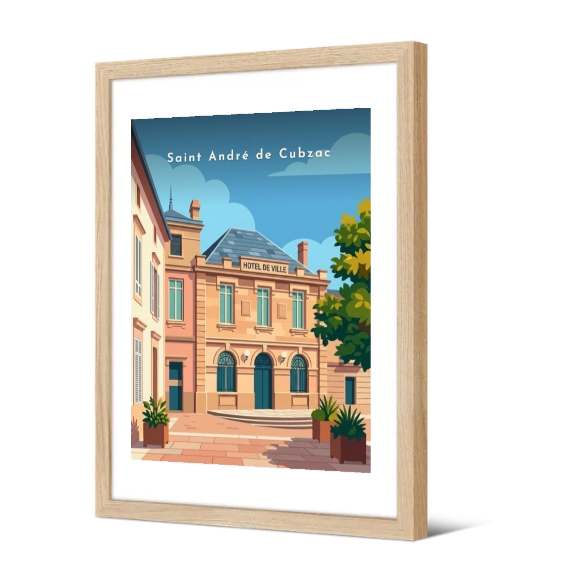 Saint André de Cubzac — Pôdevache, encadrée, vue de trois quarts