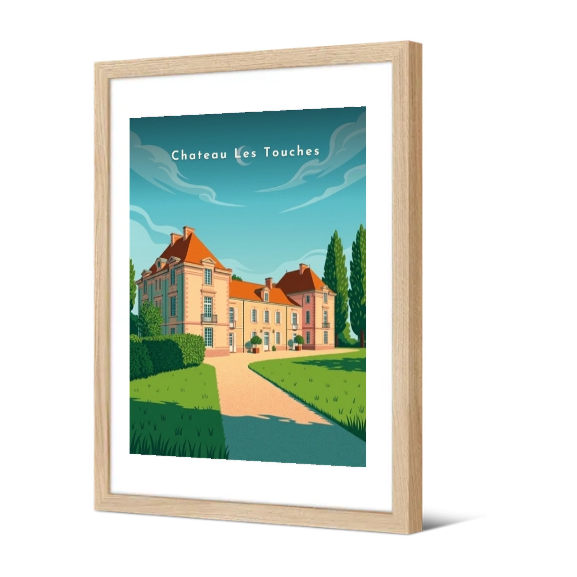 Chateau Les Touches — Pôdevache, encadrée, vue de trois quarts