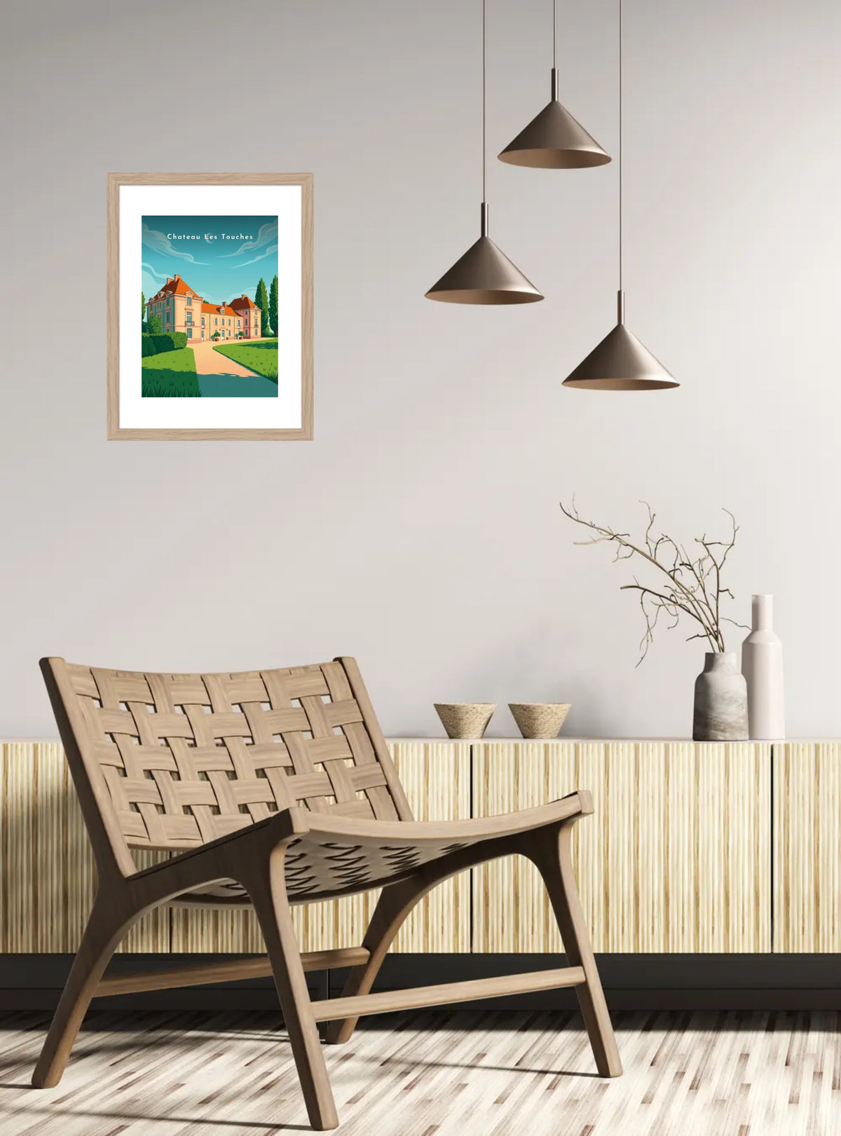 Chateau Les Touches — Pôdevache, en situation sur un mur