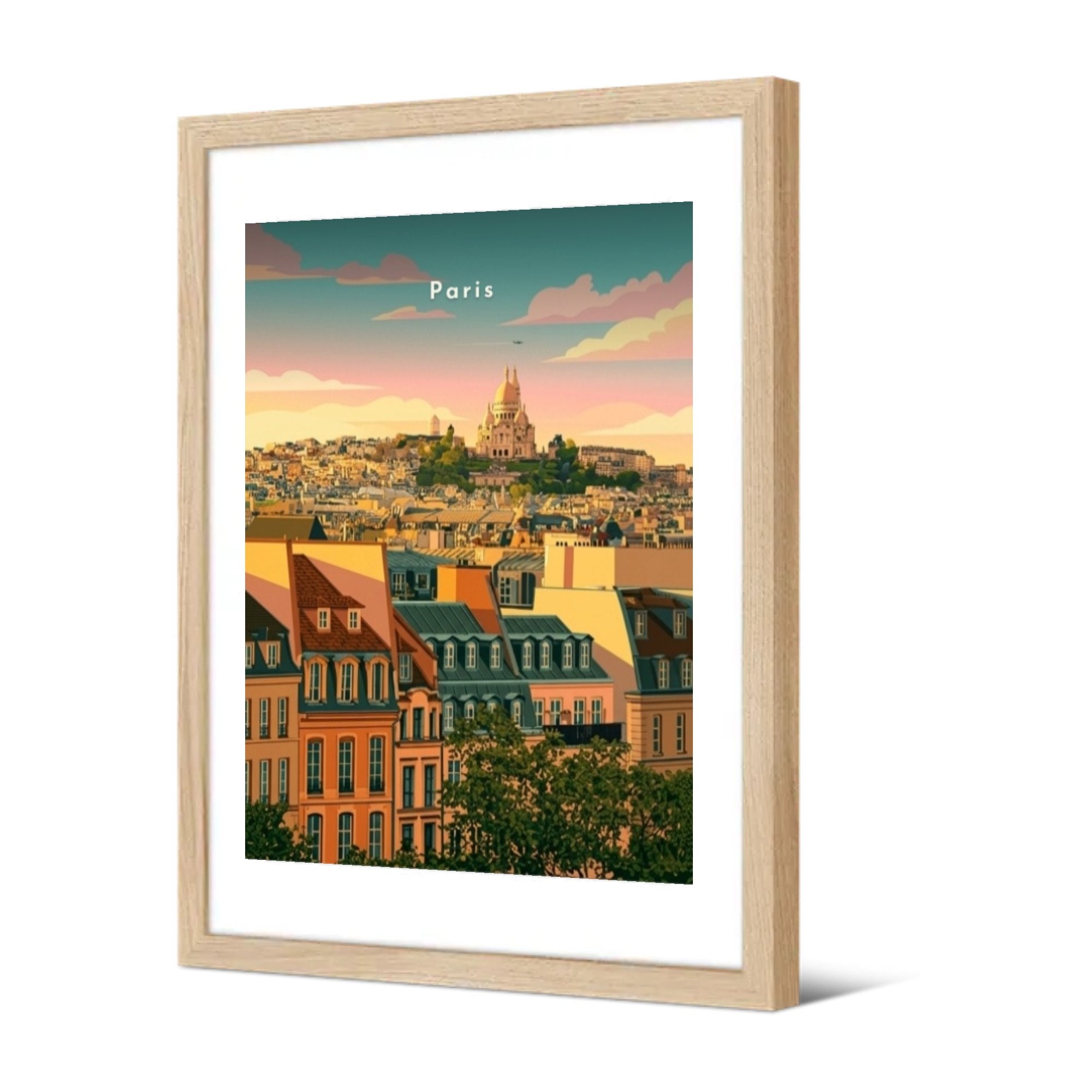 Le Sacré-Cœur depuis les toits — Pôdevache, encadrée, vue de trois quarts