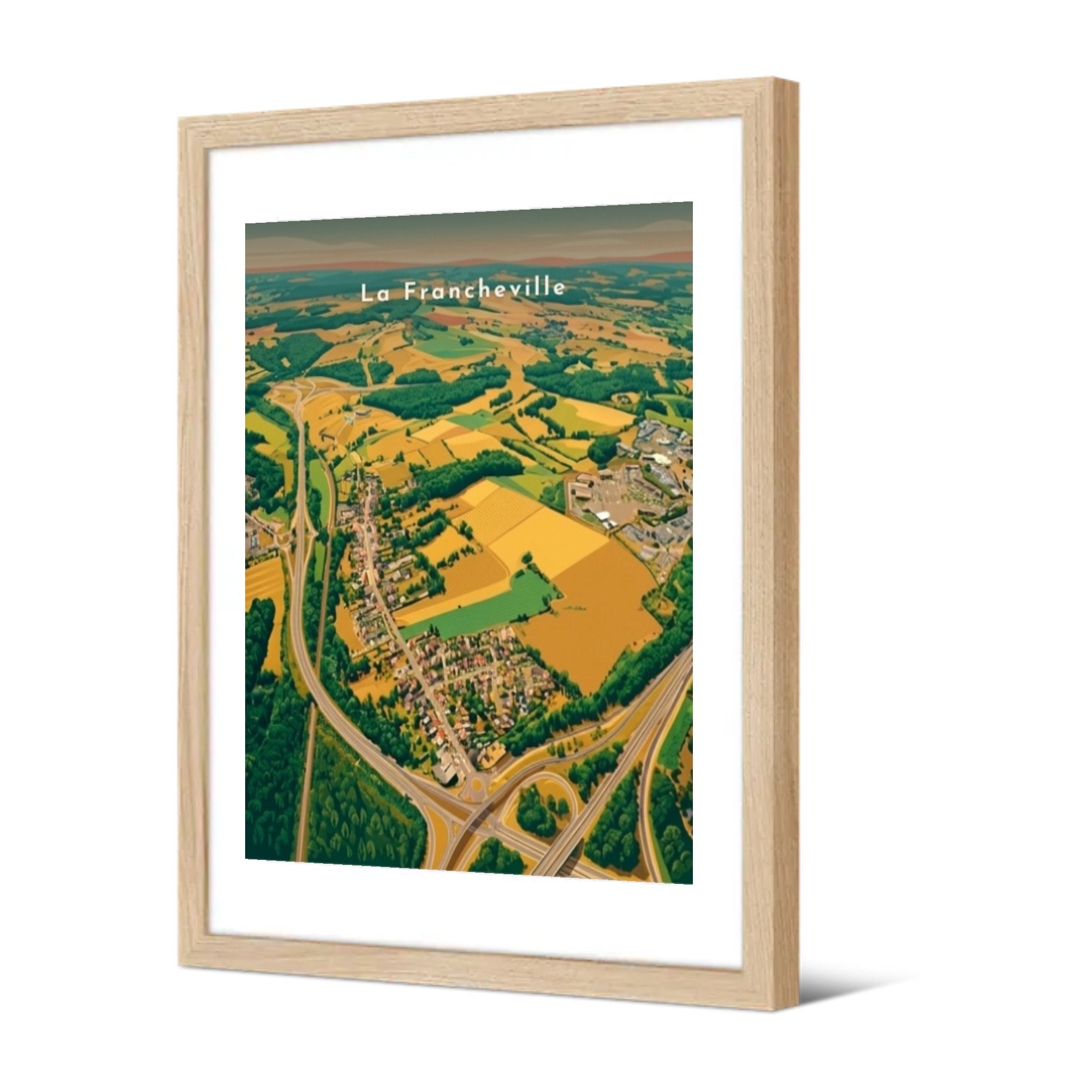 Vue aérienne du village — Pôdevache, encadrée, vue de trois quarts