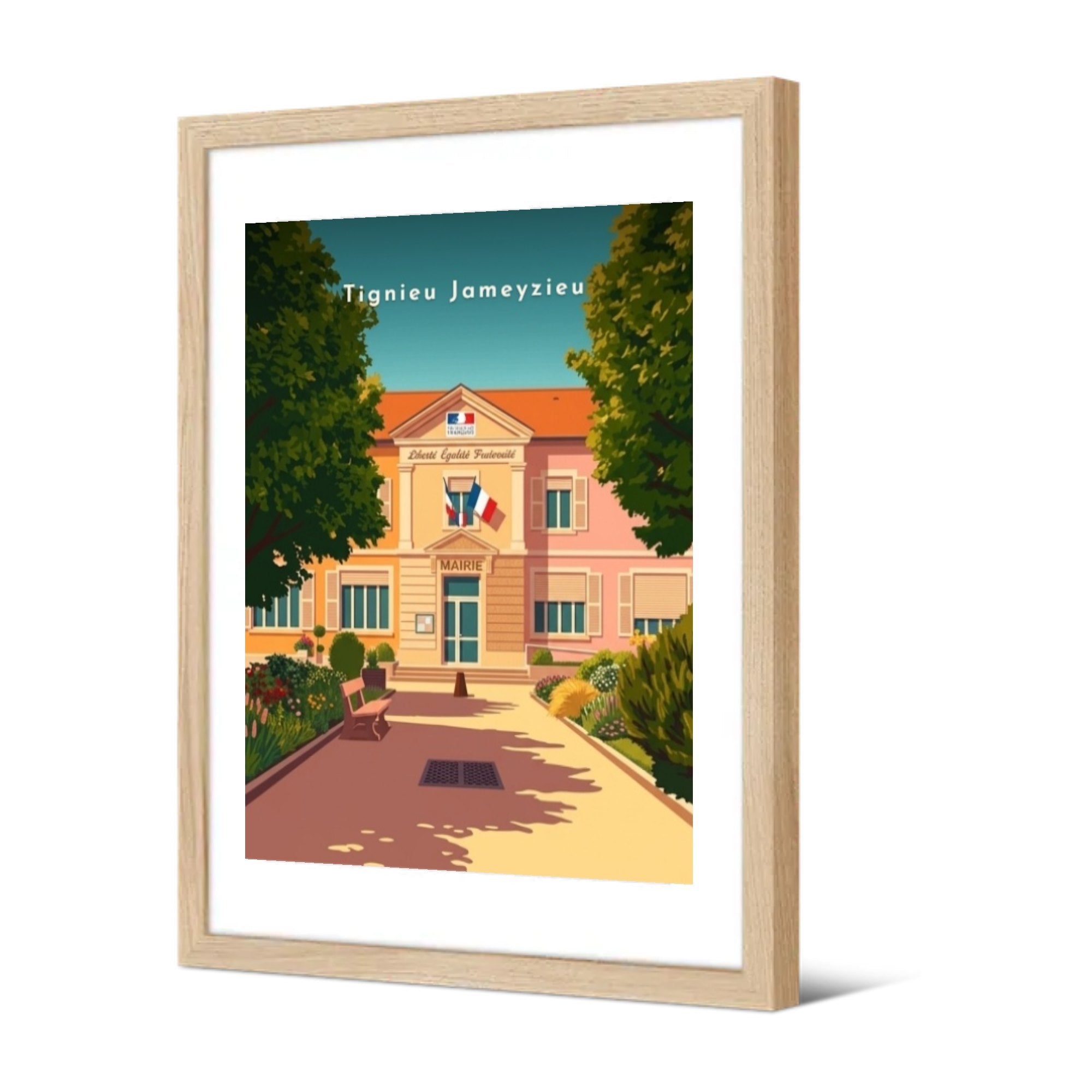 La Mairie — Pôdevache, encadrée, vue de trois quarts