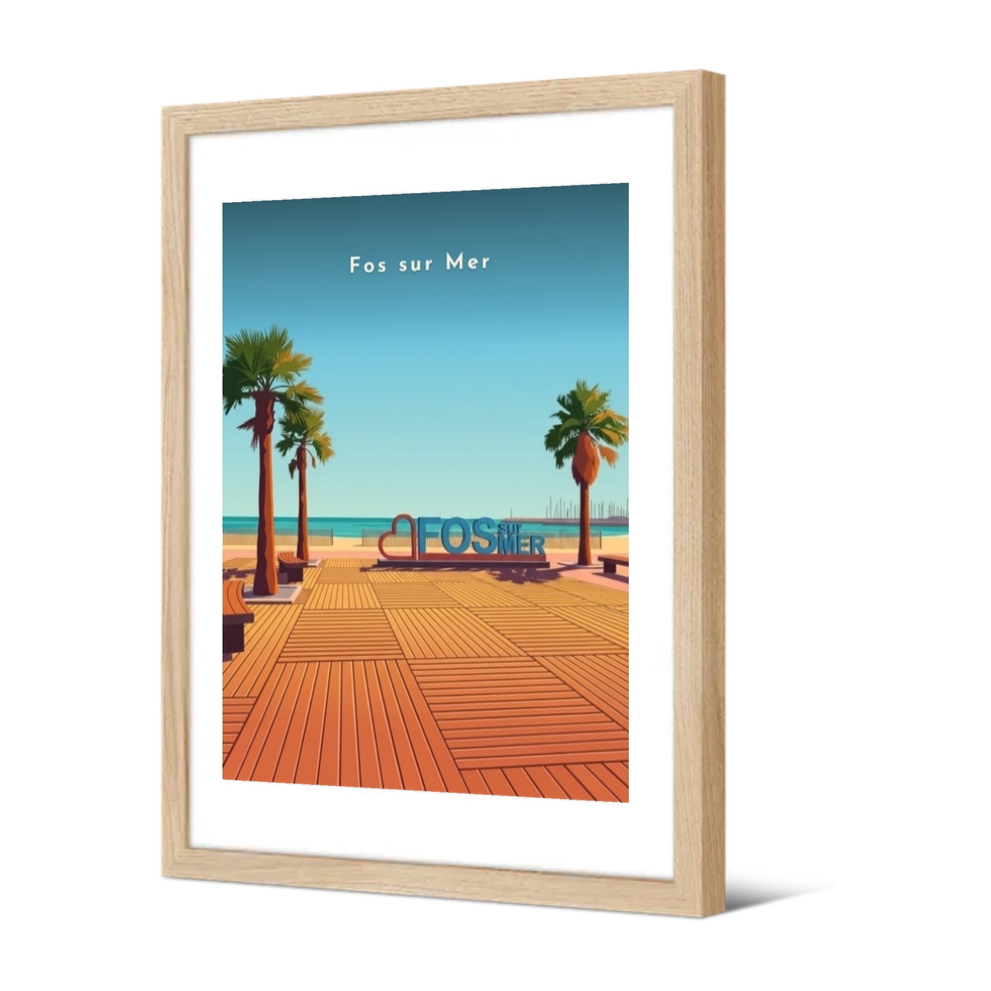 Esplanade de la Grande Plage — Pôdevache, encadrée, vue de trois quarts