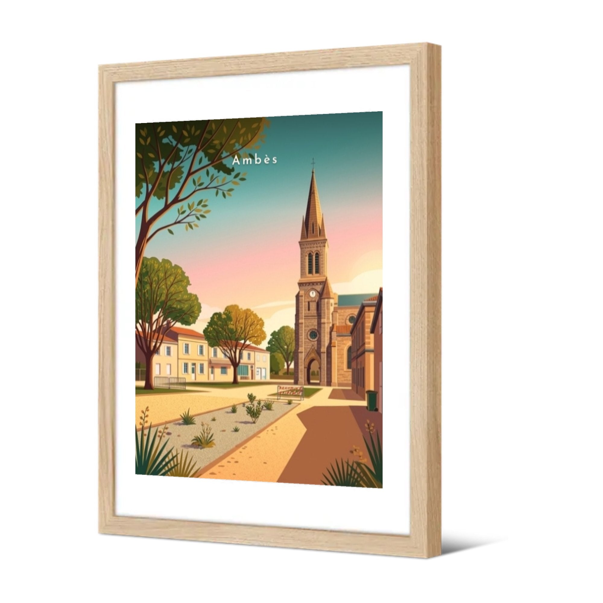 Église Notre-Dame — Pôdevache, encadrée, vue de trois quarts