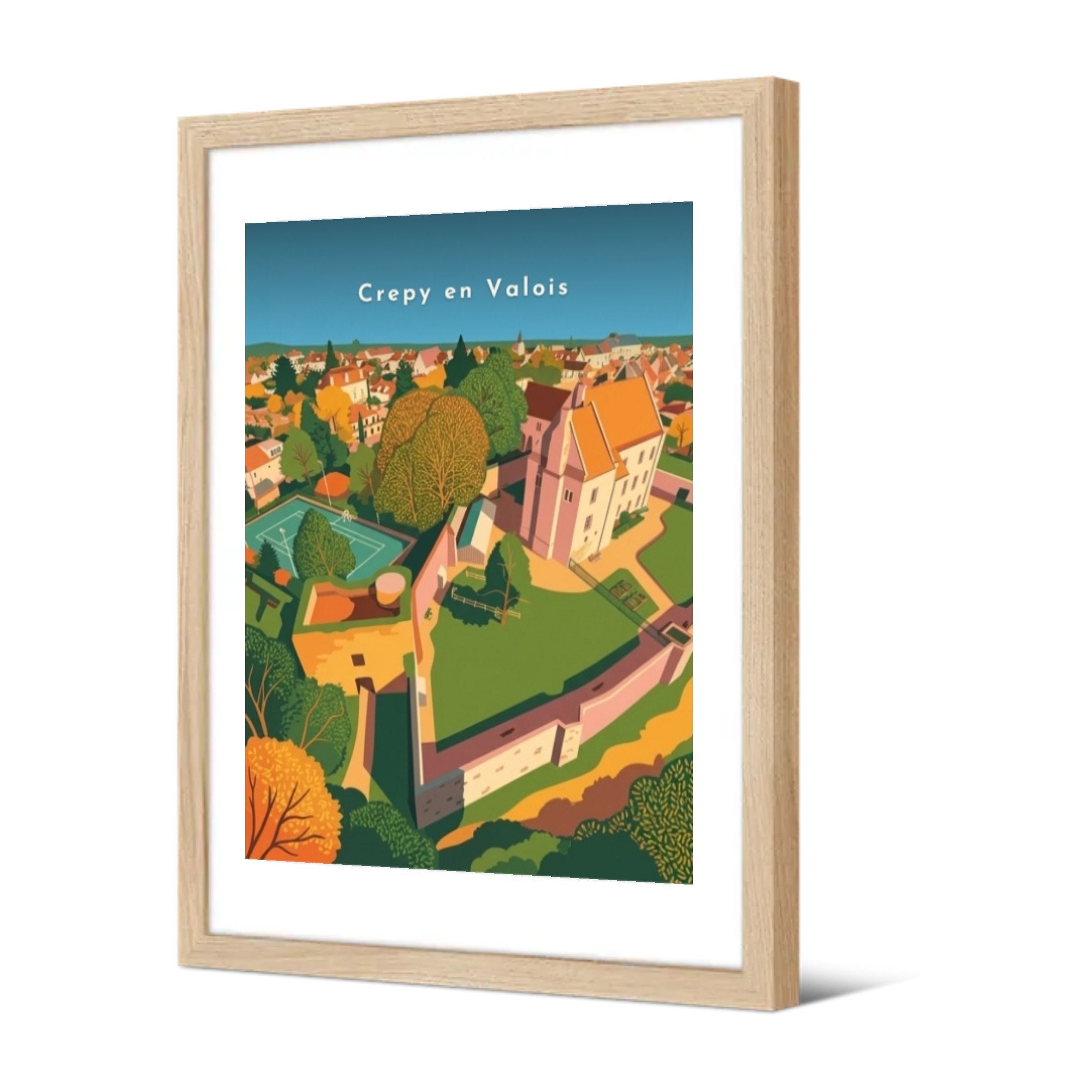 Le Château, vue plongeante — Pôdevache, encadrée, vue de trois quarts